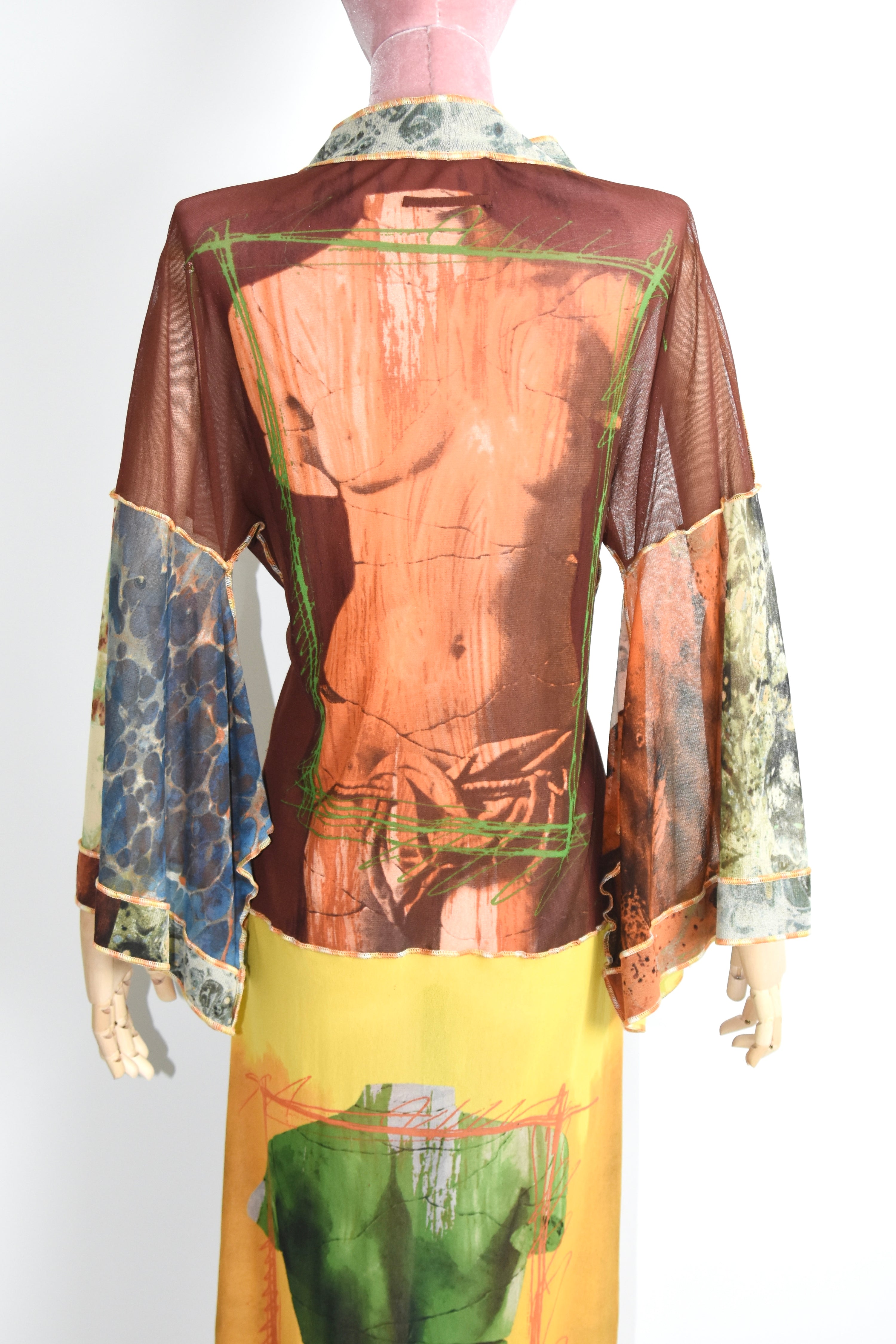 Jean Paul Gaultier F/W 1996 “Venus Sculpture” Sheer Mesh Kimono Robe
