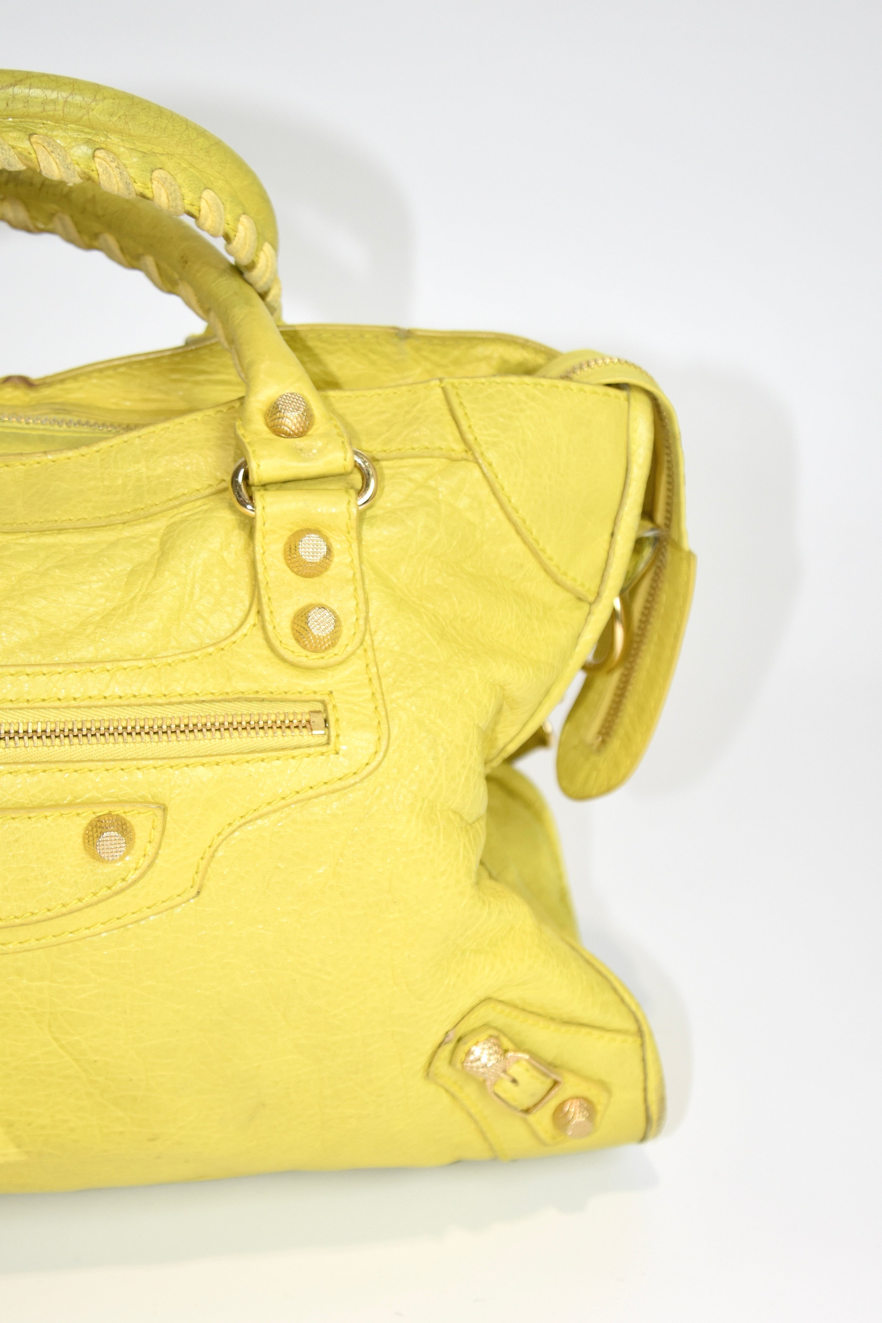 Balenciaga Bright Yellow Medium City Bag