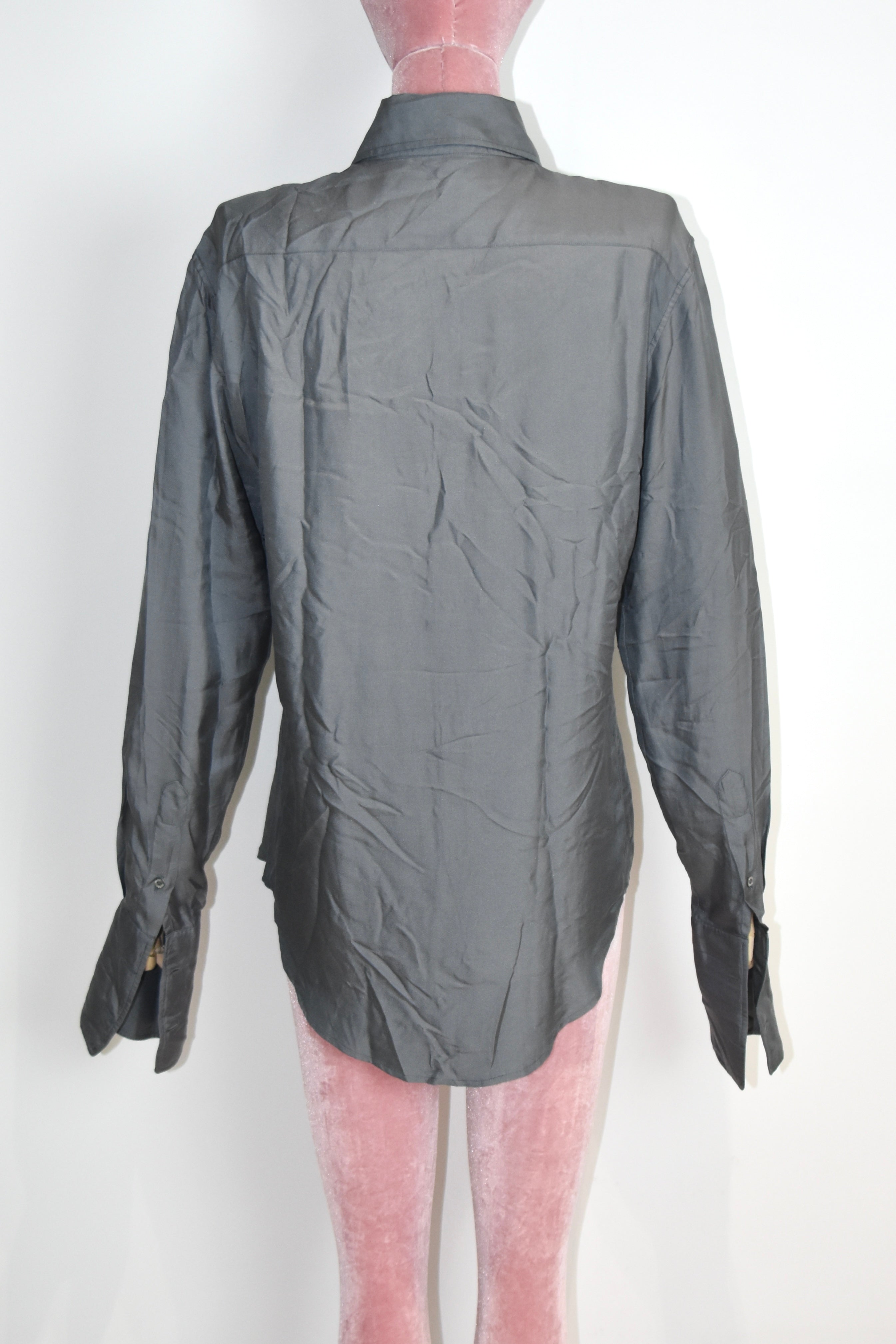 Gucci by Tom Ford 1990s–Early 2000s Grey Silk Tailored Shirt – Archive Minimalist Runway Era Piece