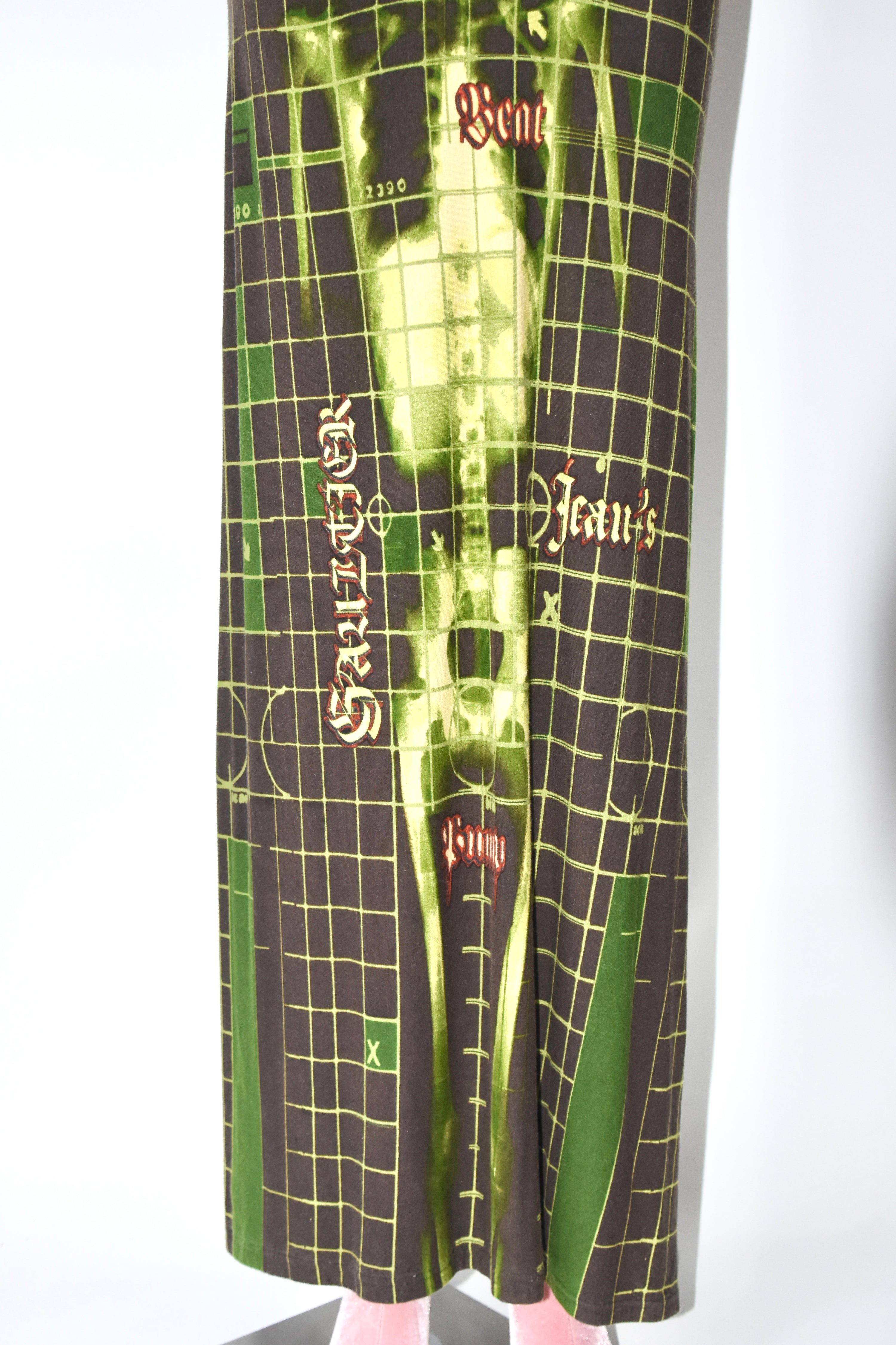 Jean Paul Gaultier S/S 1996 “Cyberbaba” X-ray Skeleton Mesh Skirt