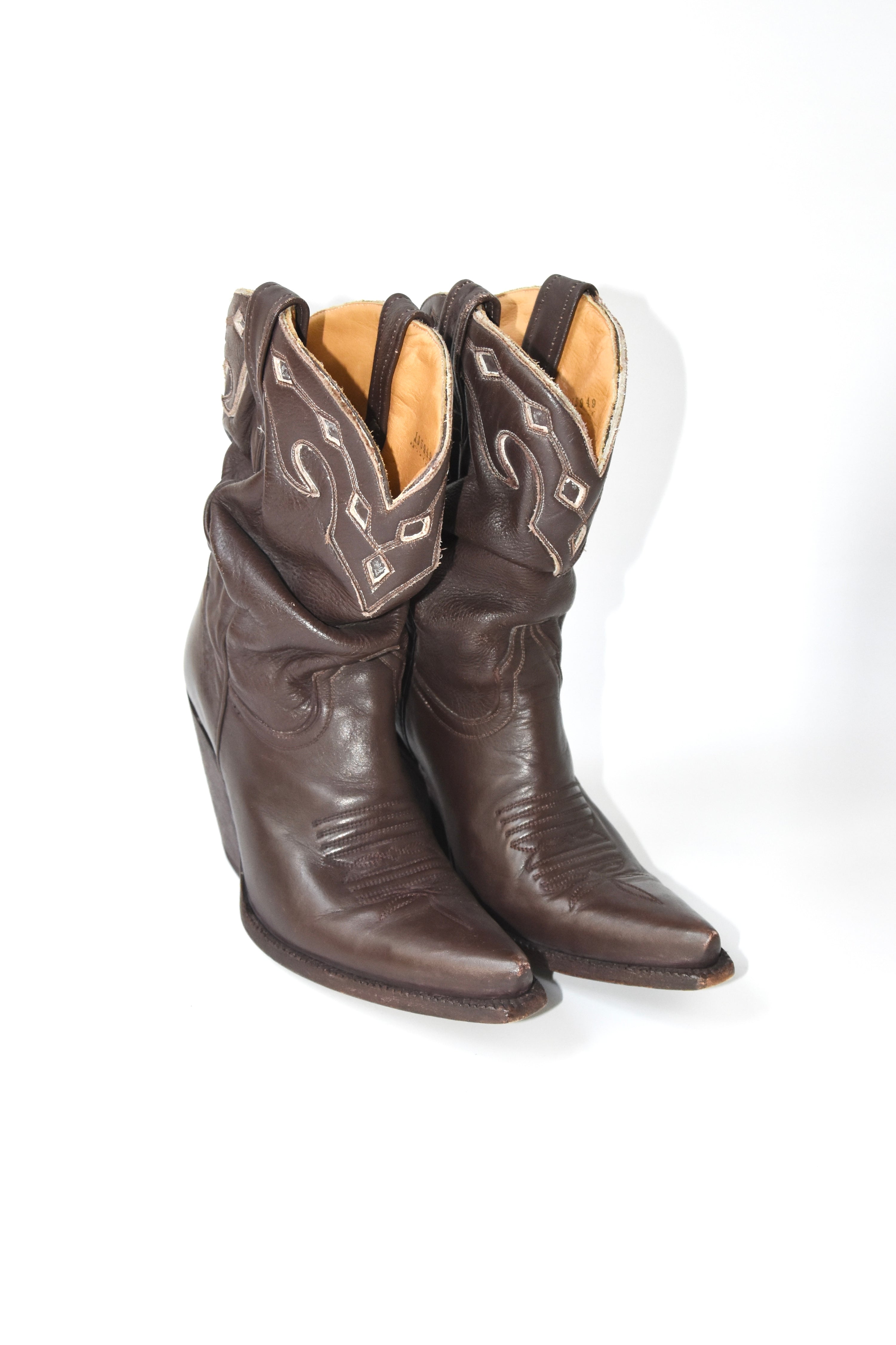 Jean Paul Gaultier Brown Western Leather Boots