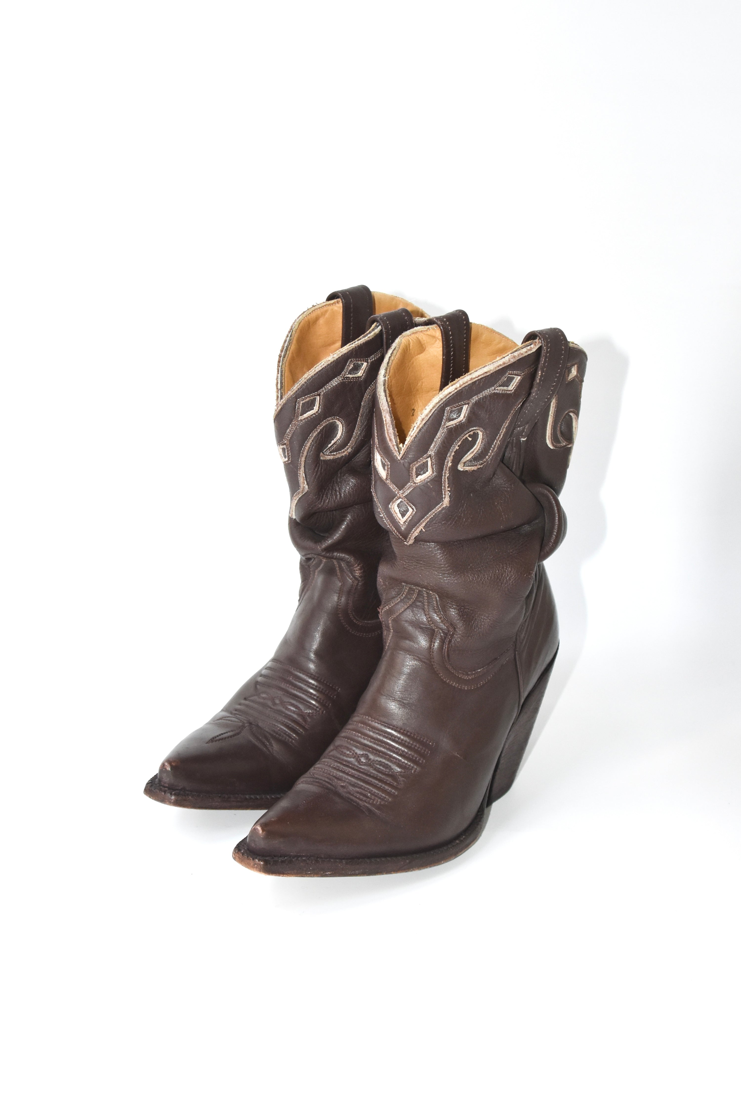 Jean Paul Gaultier Brown Western Leather Boots