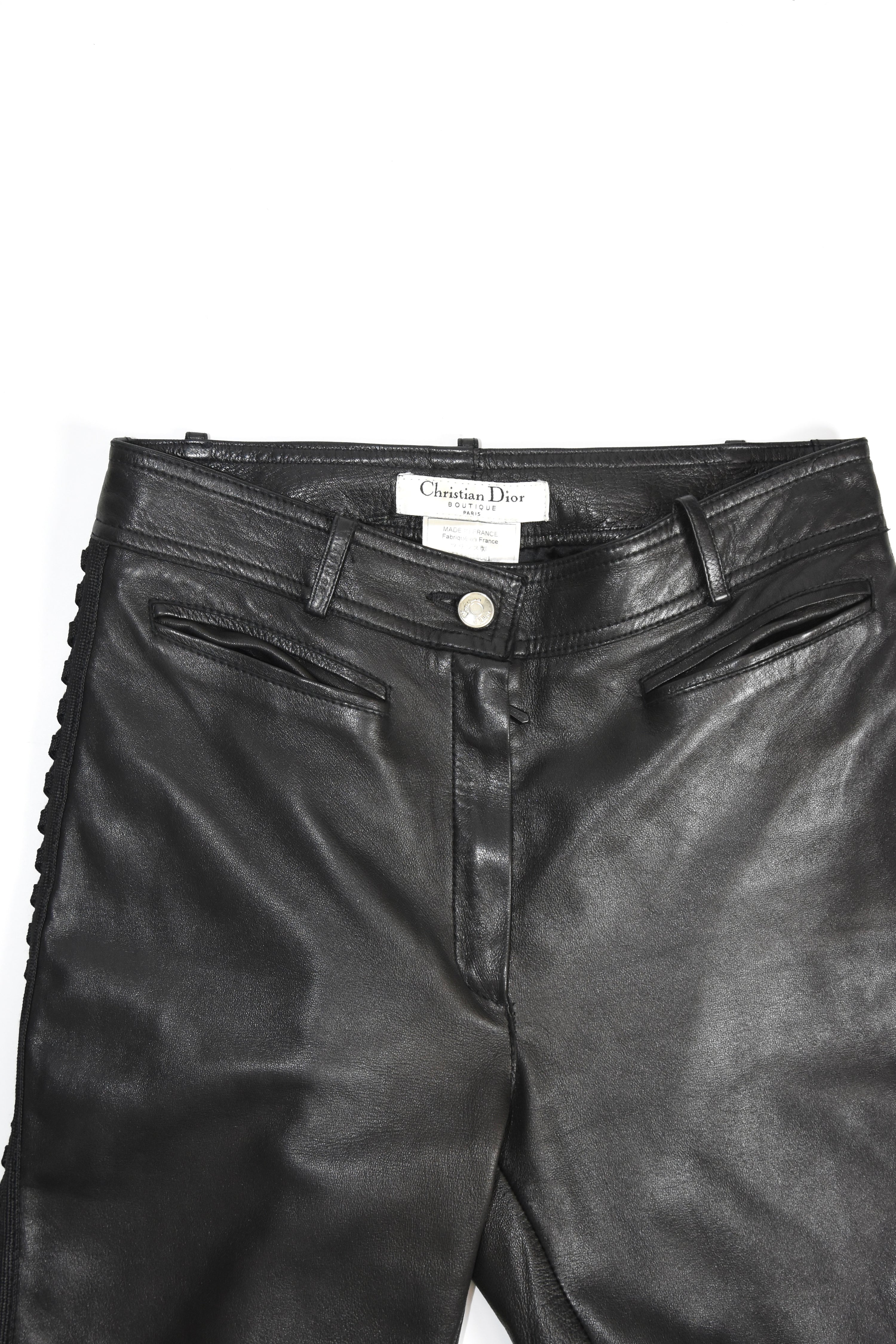 Christian Dior F/W 2003 “Hardcore Romance” Bondage Leather Pants