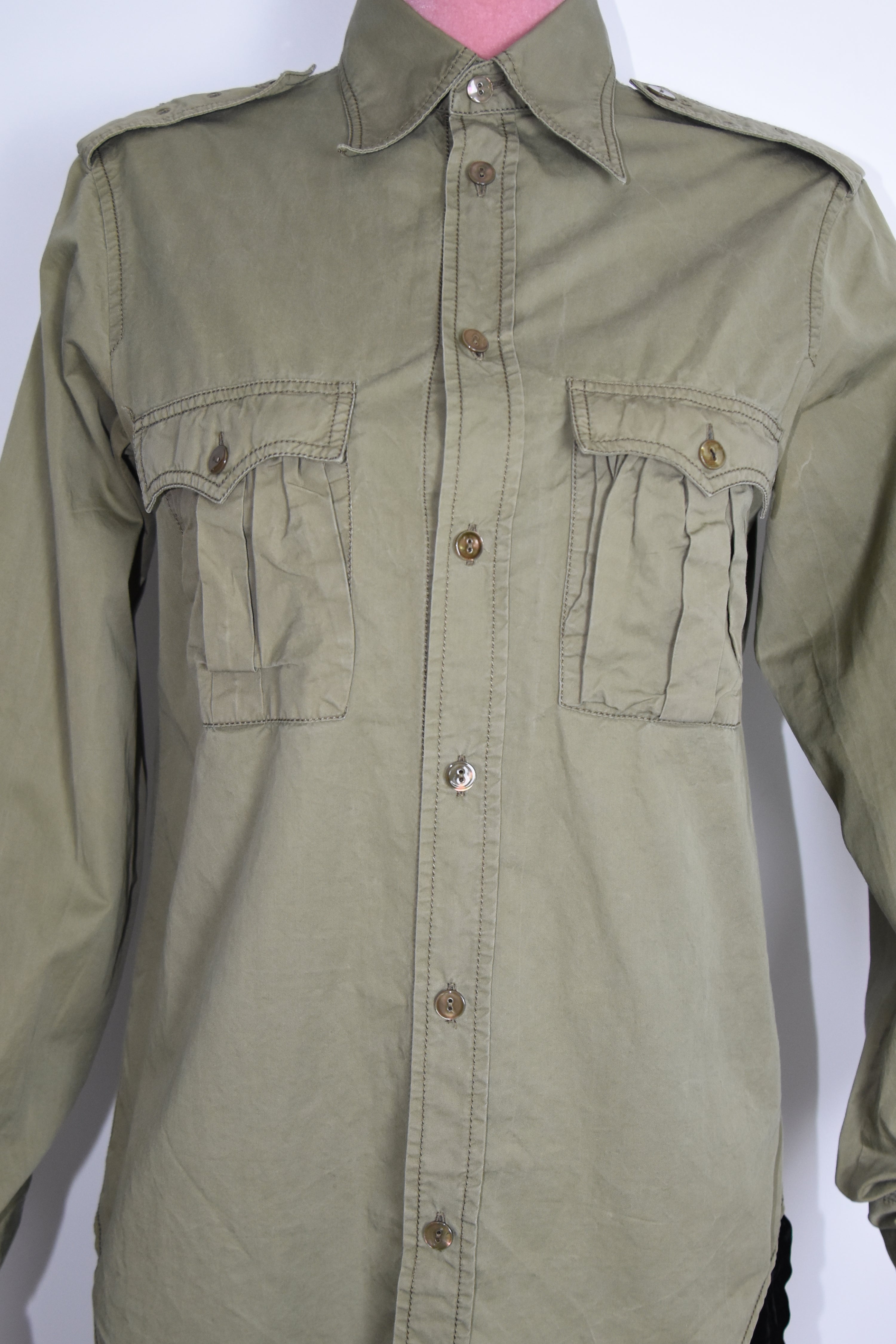 Jean Paul Gaultier Olive Military Shirt