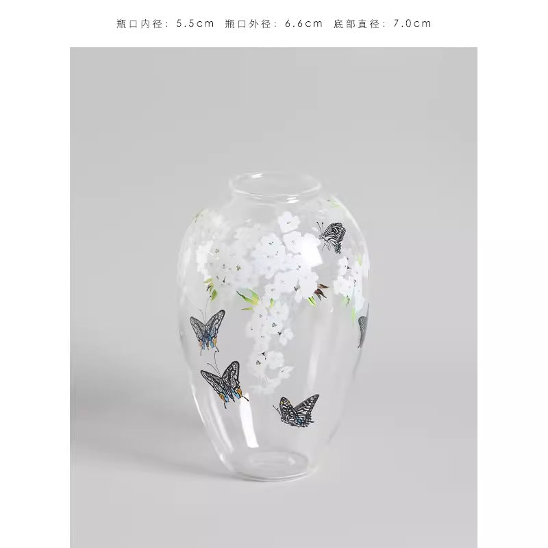 Decor“Jiangnan Spring”Shop Owner's Private Collection Vase Venice Collection Glass Ornament Living Room New Chinese Style