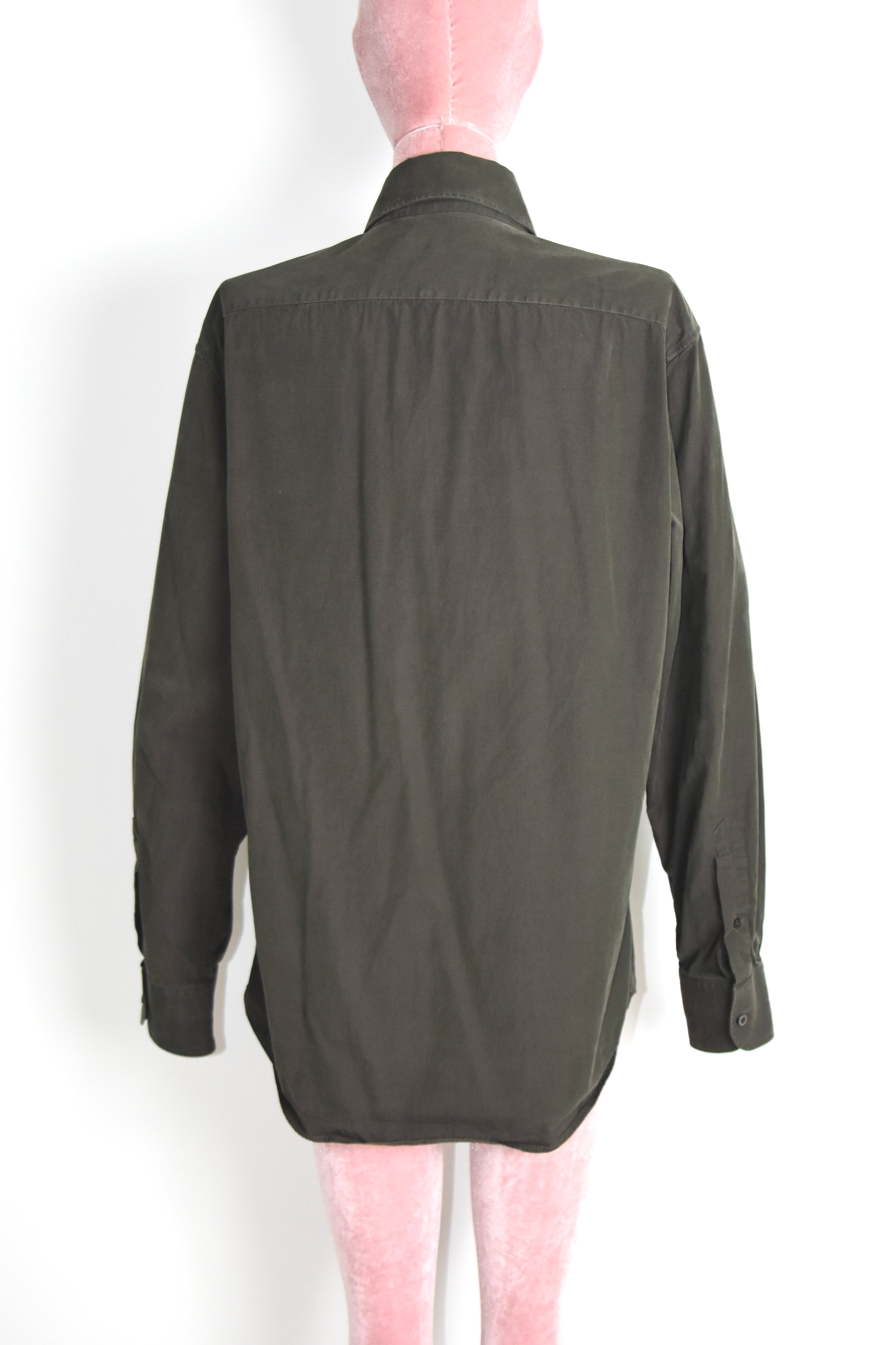 Gucci by Tom Ford Iridescent Brown Cotton Shirt