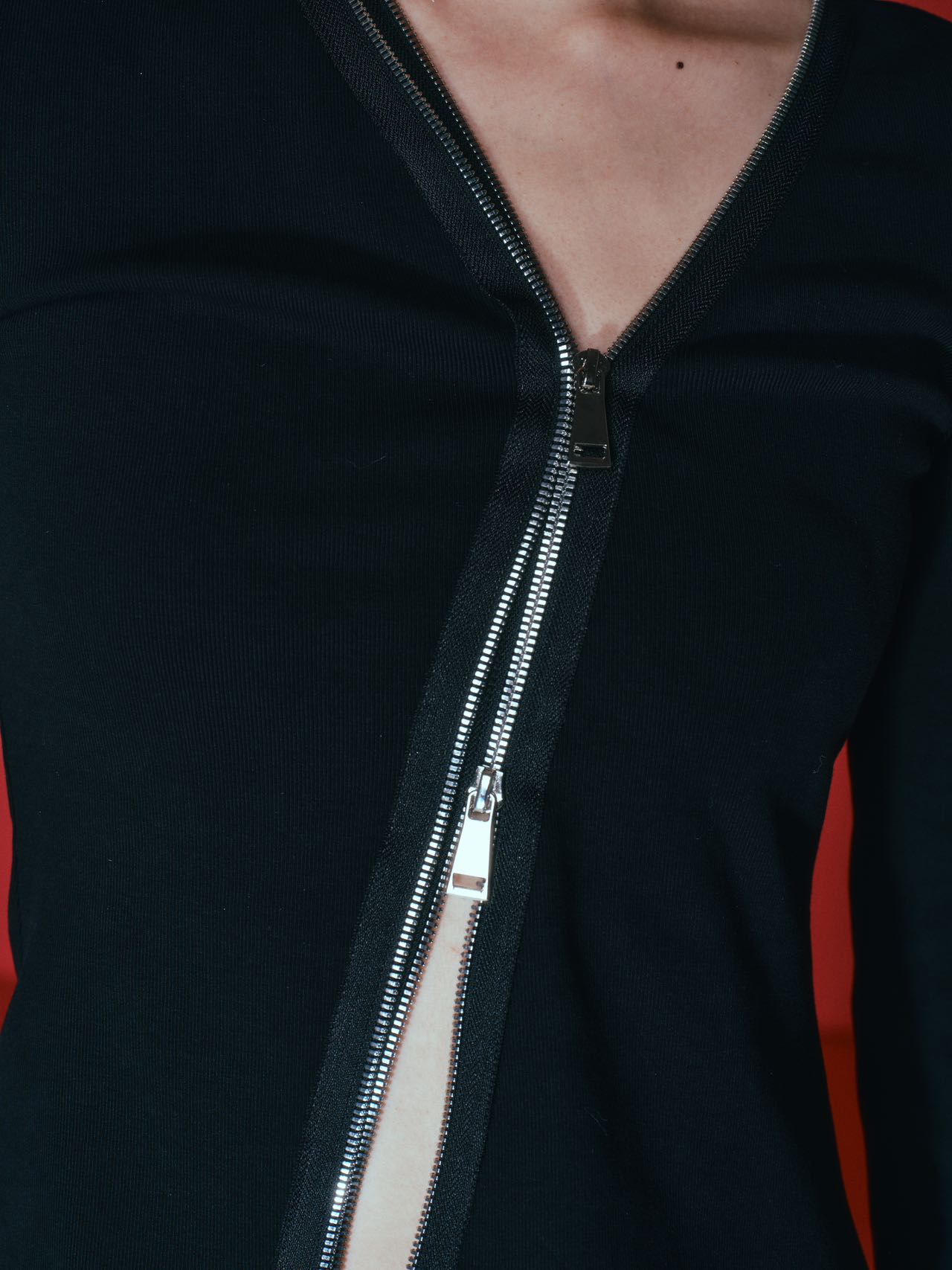 OVER RANGE Black Zippered Fitted Jacket