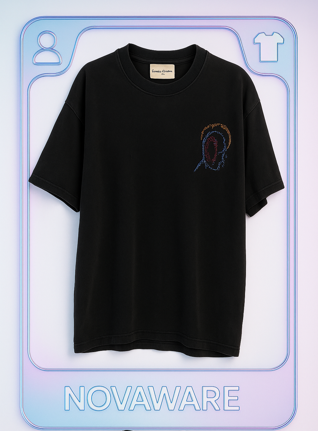 Hell System Rhinestone Butterfly Washed Black T-Shirt – Oversized Graphic Tee