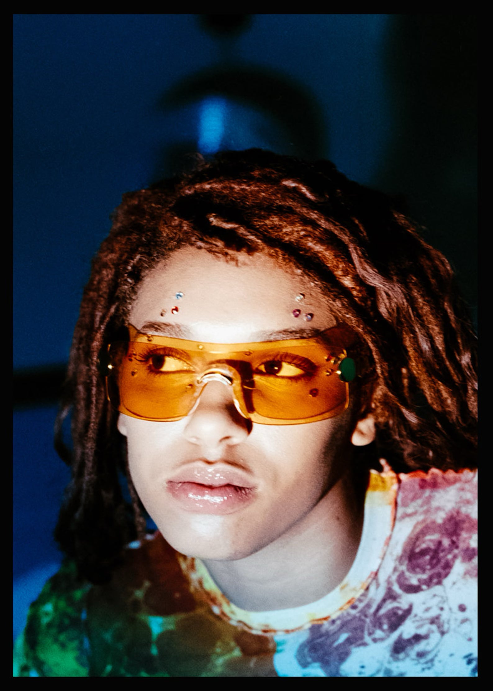 Dior Reflective Silver Y2K Visor Sunglasses