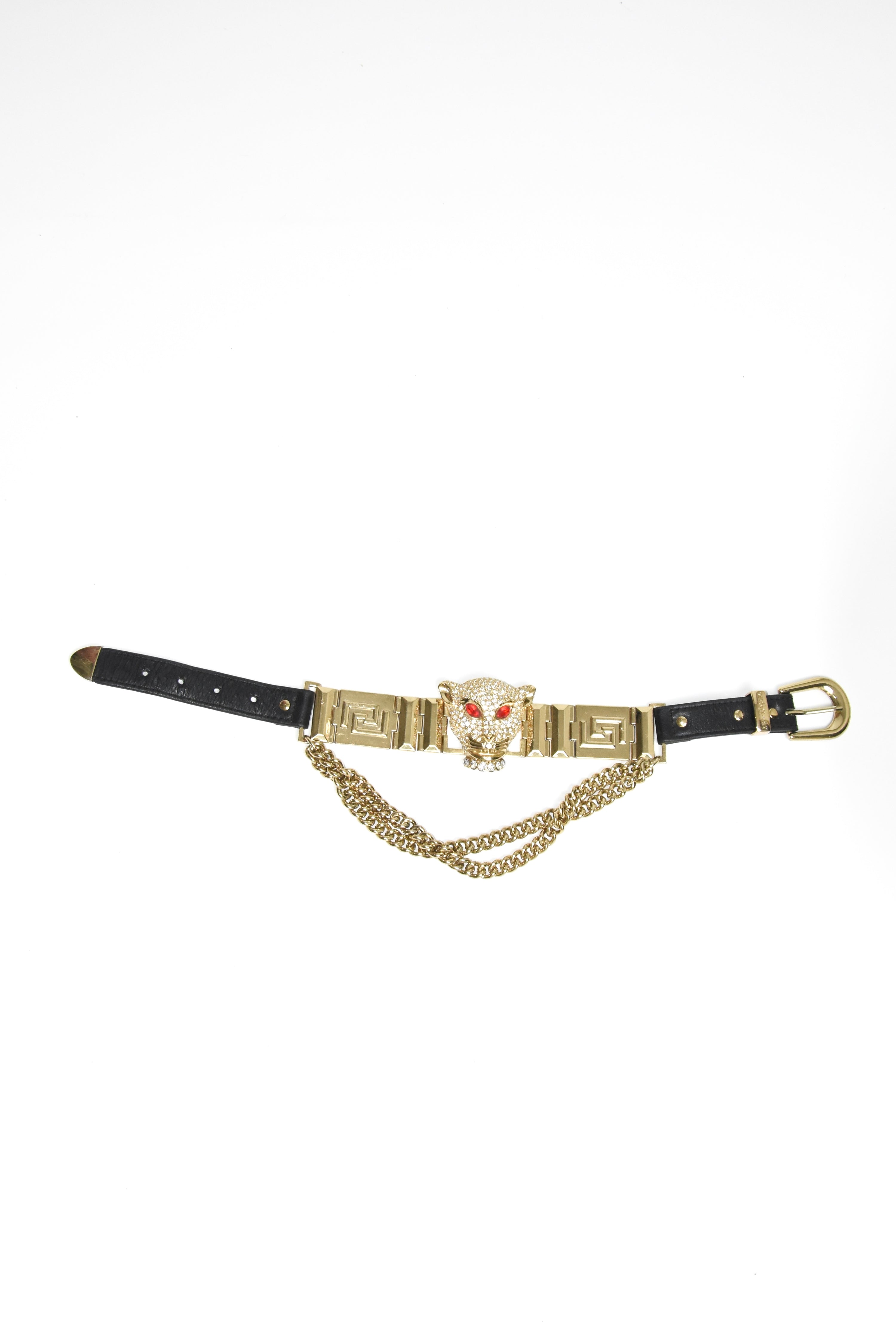 Versace × H&M Crystal Panther Head Chain Choker – 2011 Limited Collaboration Piece
