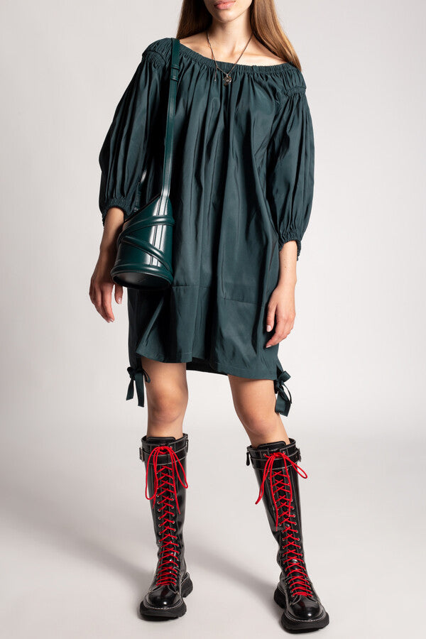 Alexander McQueen Red-Laced Combat Tall Boots