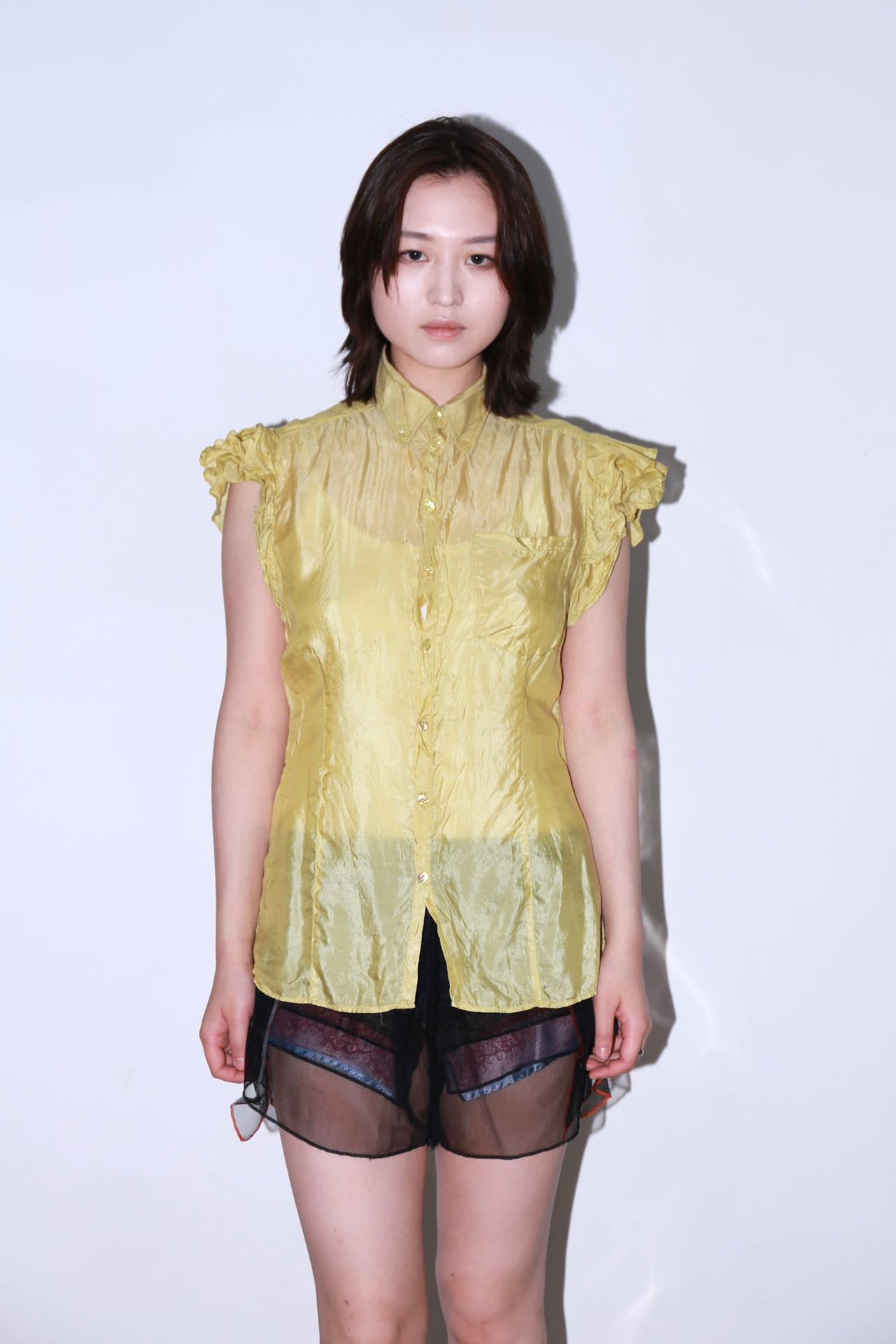 Jean Paul Gaultier Sheer Ruffle Shirt