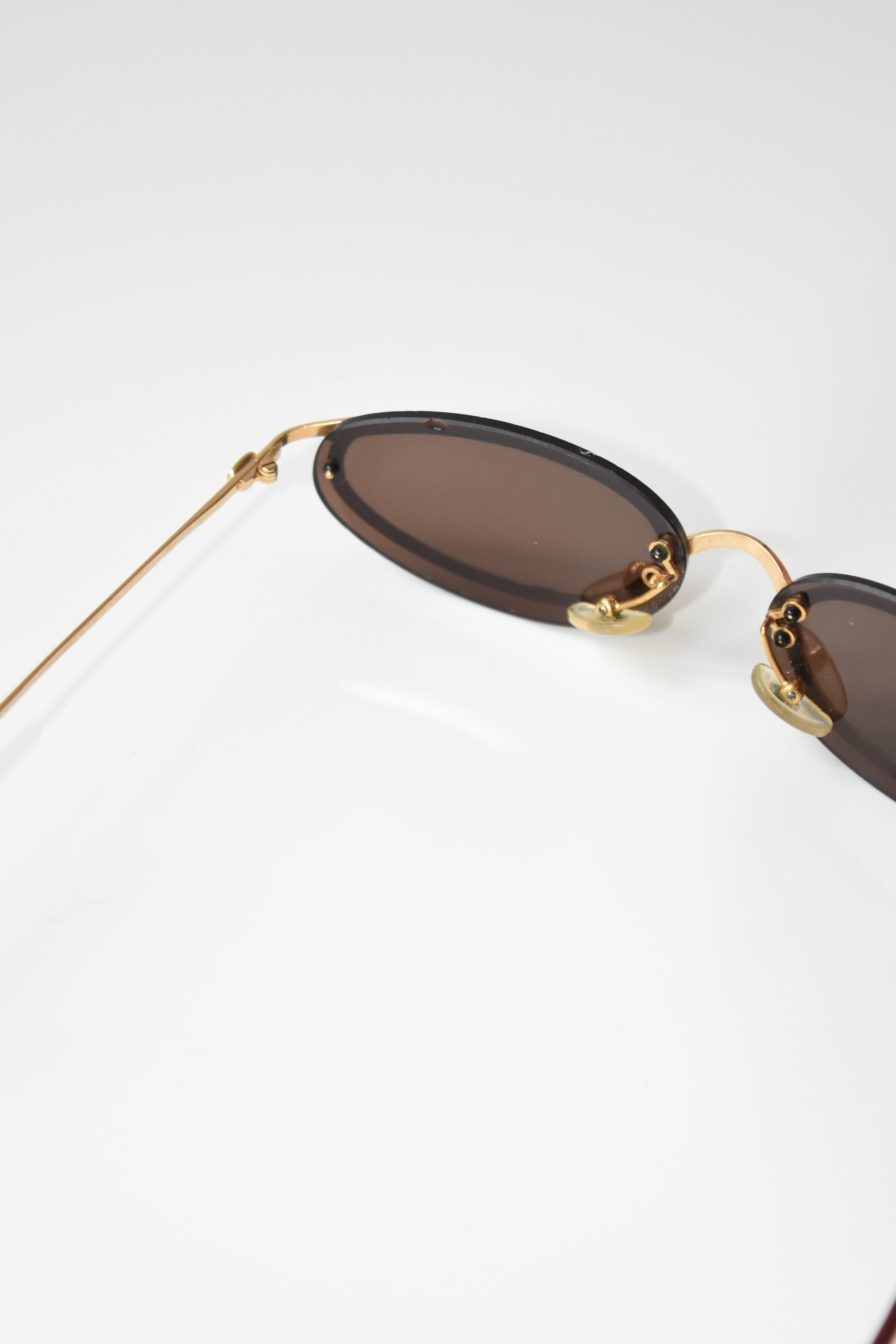 Christian Dior Oval Gold-Frame Sunglasses