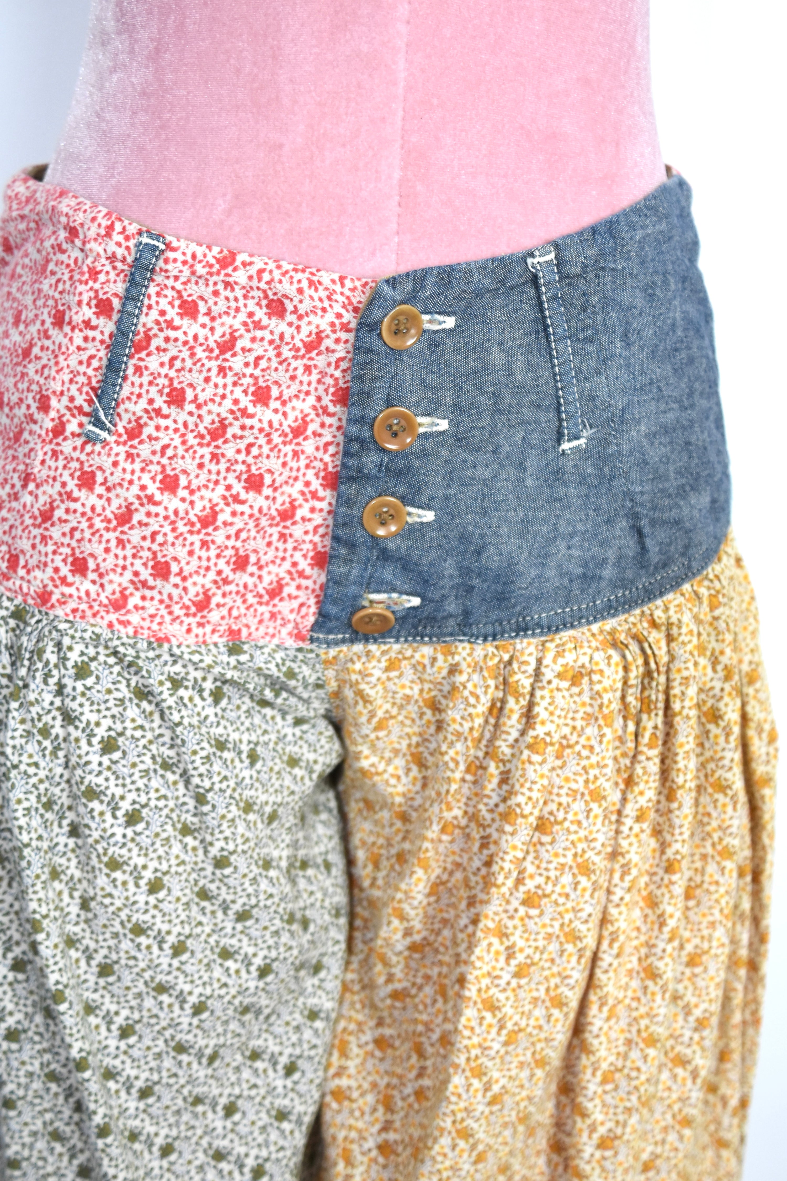 KAPITAL Patchwork Floral Balloon Shorts – Japanese Folk Patchwork Cotton Shorts
