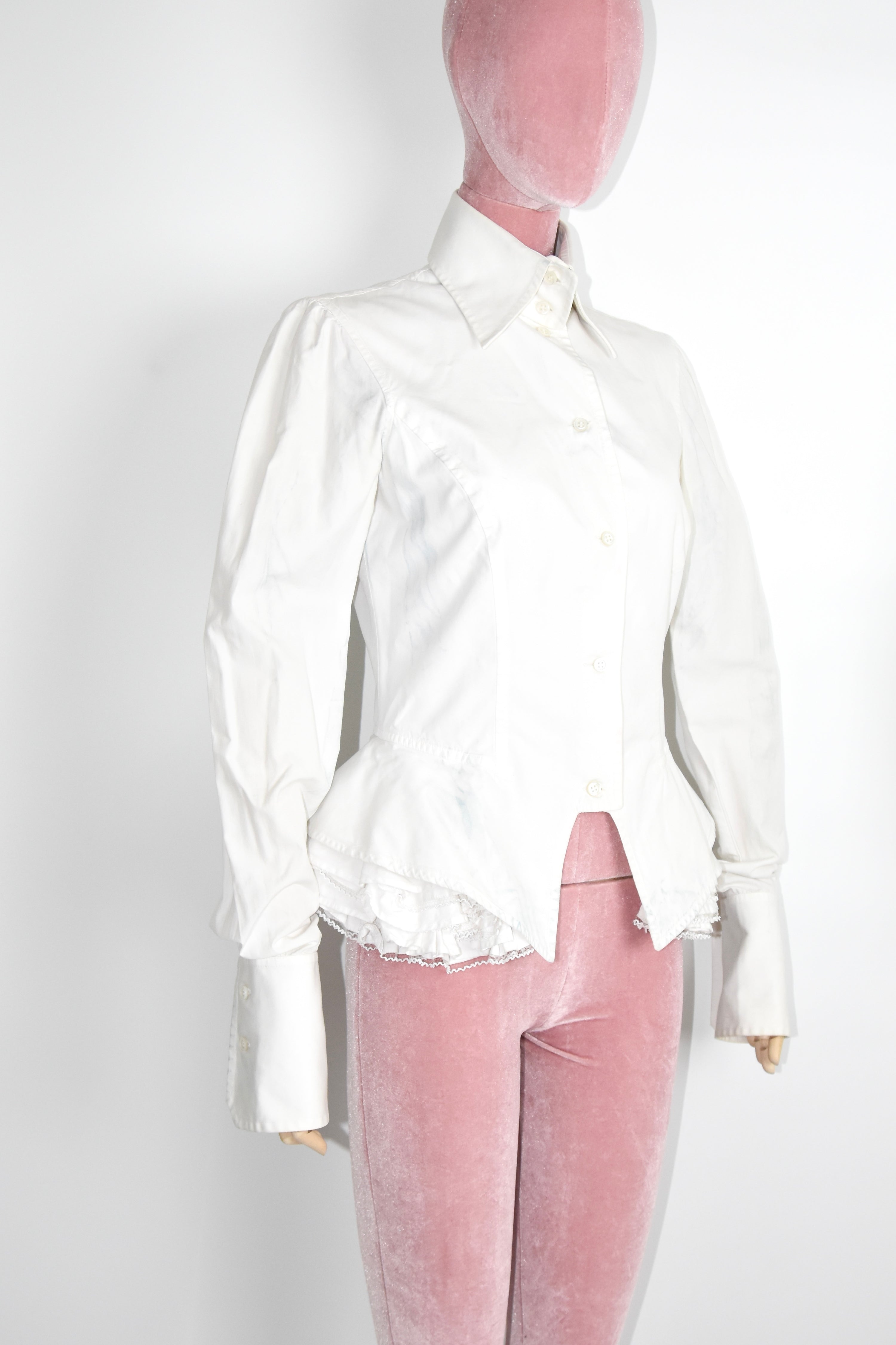 Gianfranco Ferré F/W 1995 Detachable Lace Hem Architectural Dress