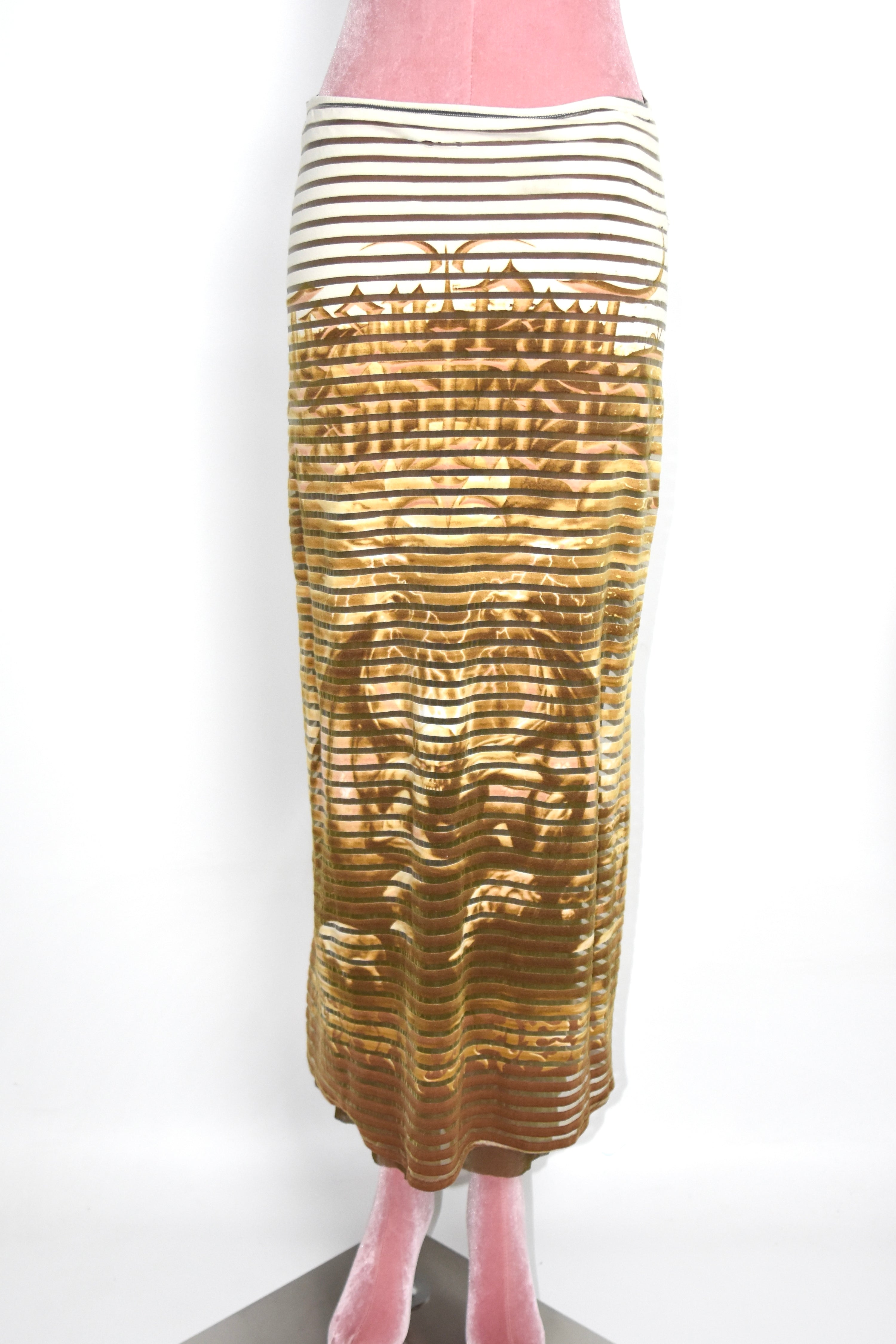 Jean Paul Gaultier S/S 2001 “Satan” Mesh Print Skirt