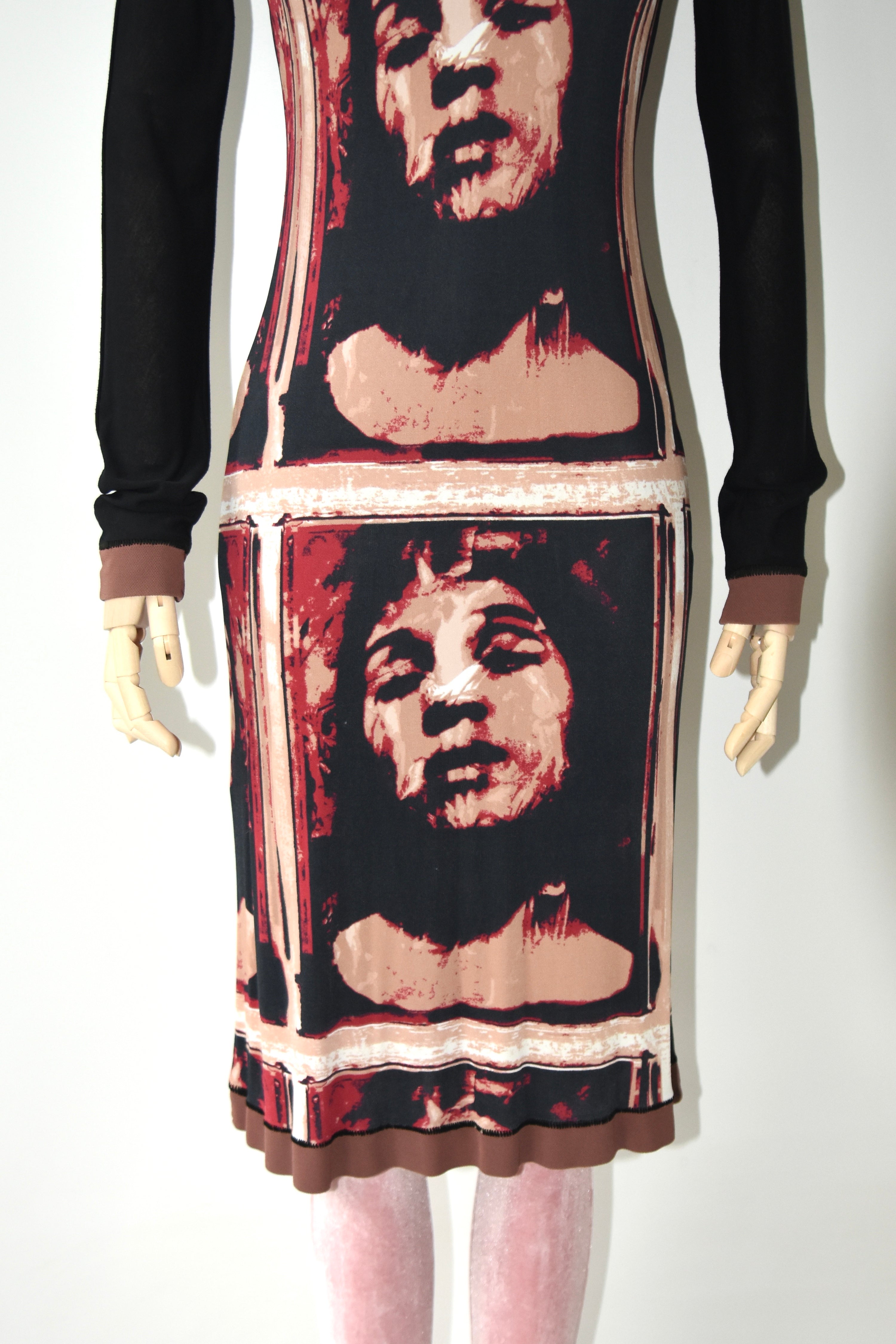 Jean Paul Gaultier FEMME Portrait Mesh Dress