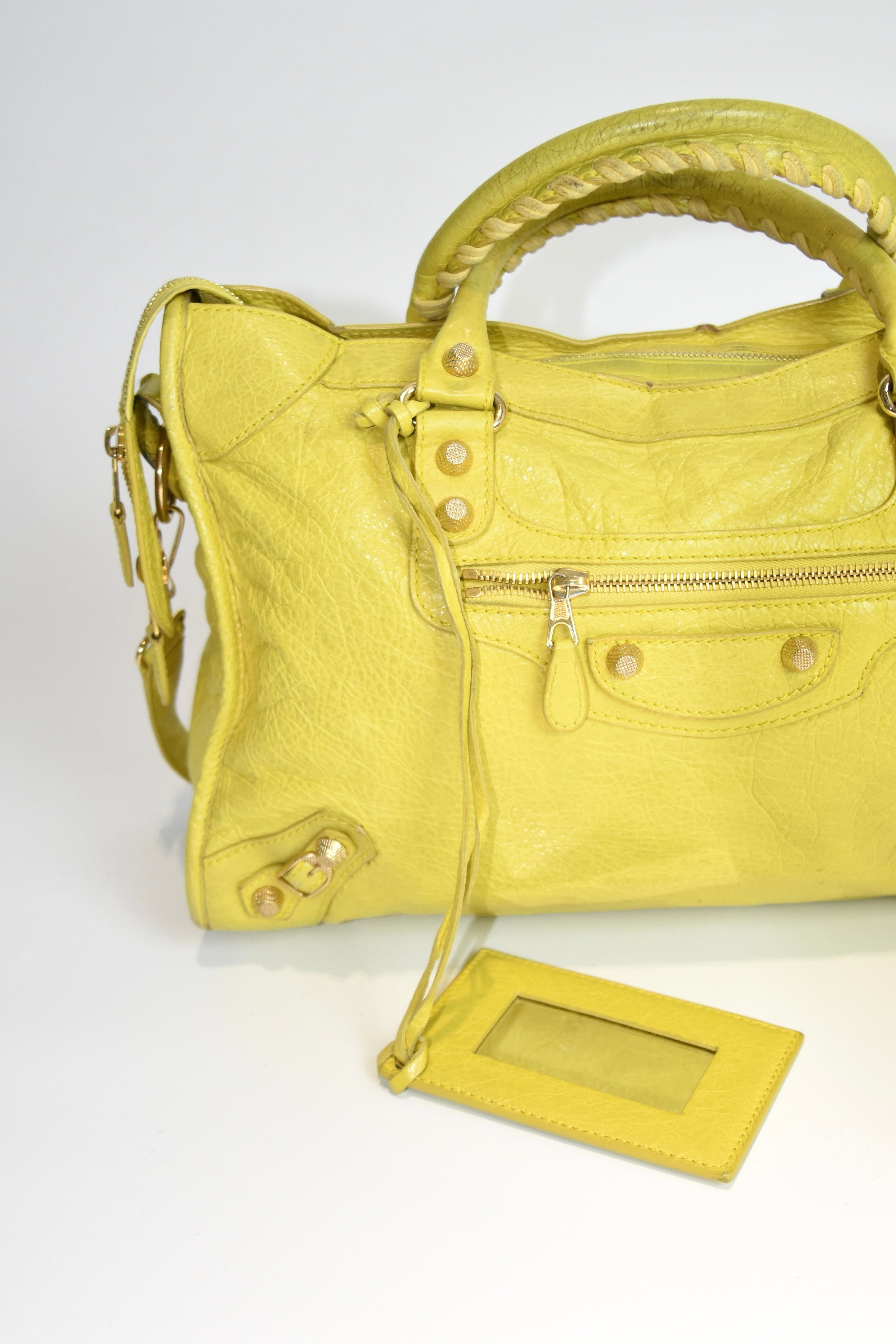 Balenciaga Bright Yellow Medium City Bag