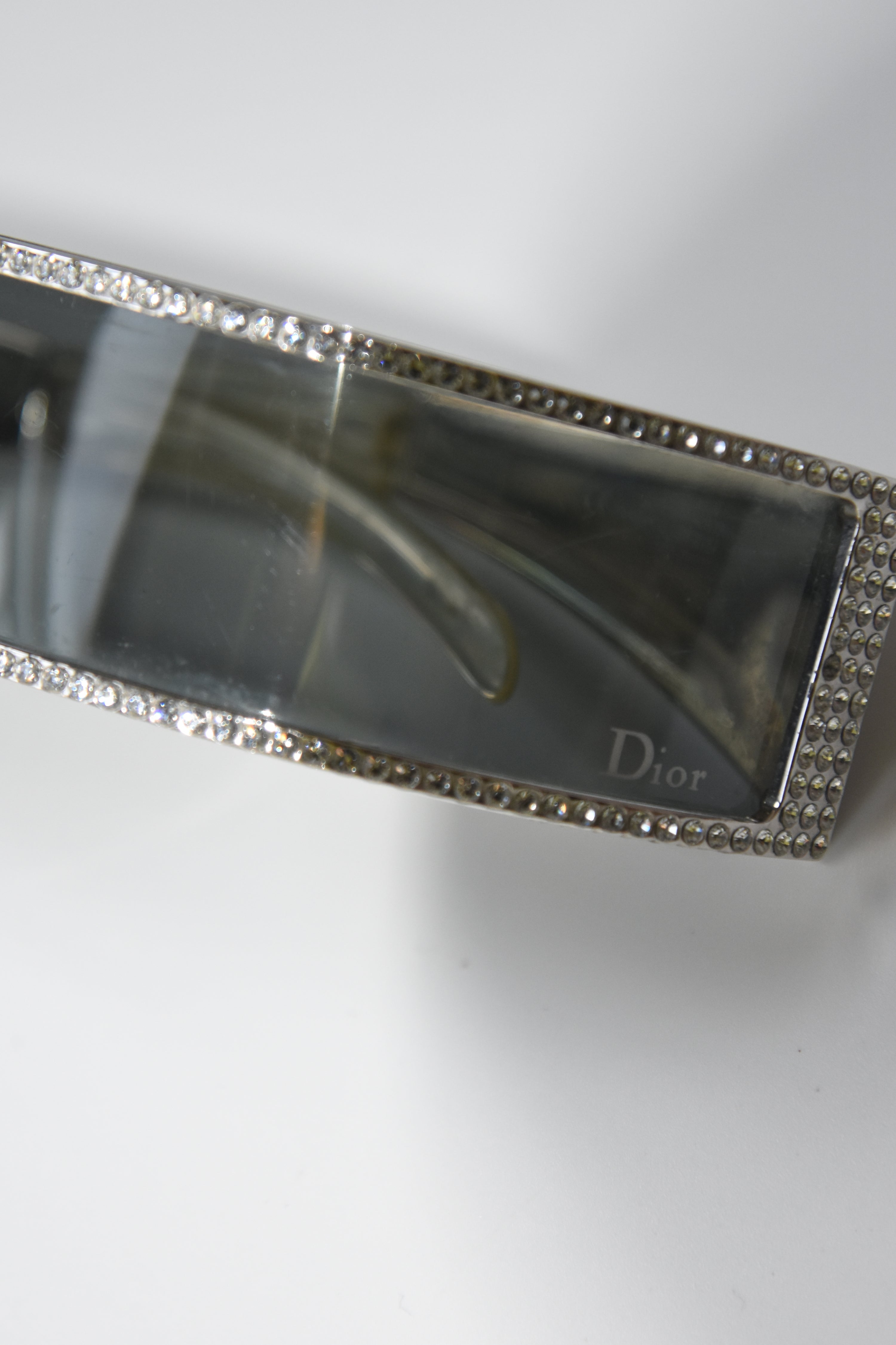 Christian Dior by John Galliano SWAROVSKI 限量版银色 Y2K 朋克太阳镜