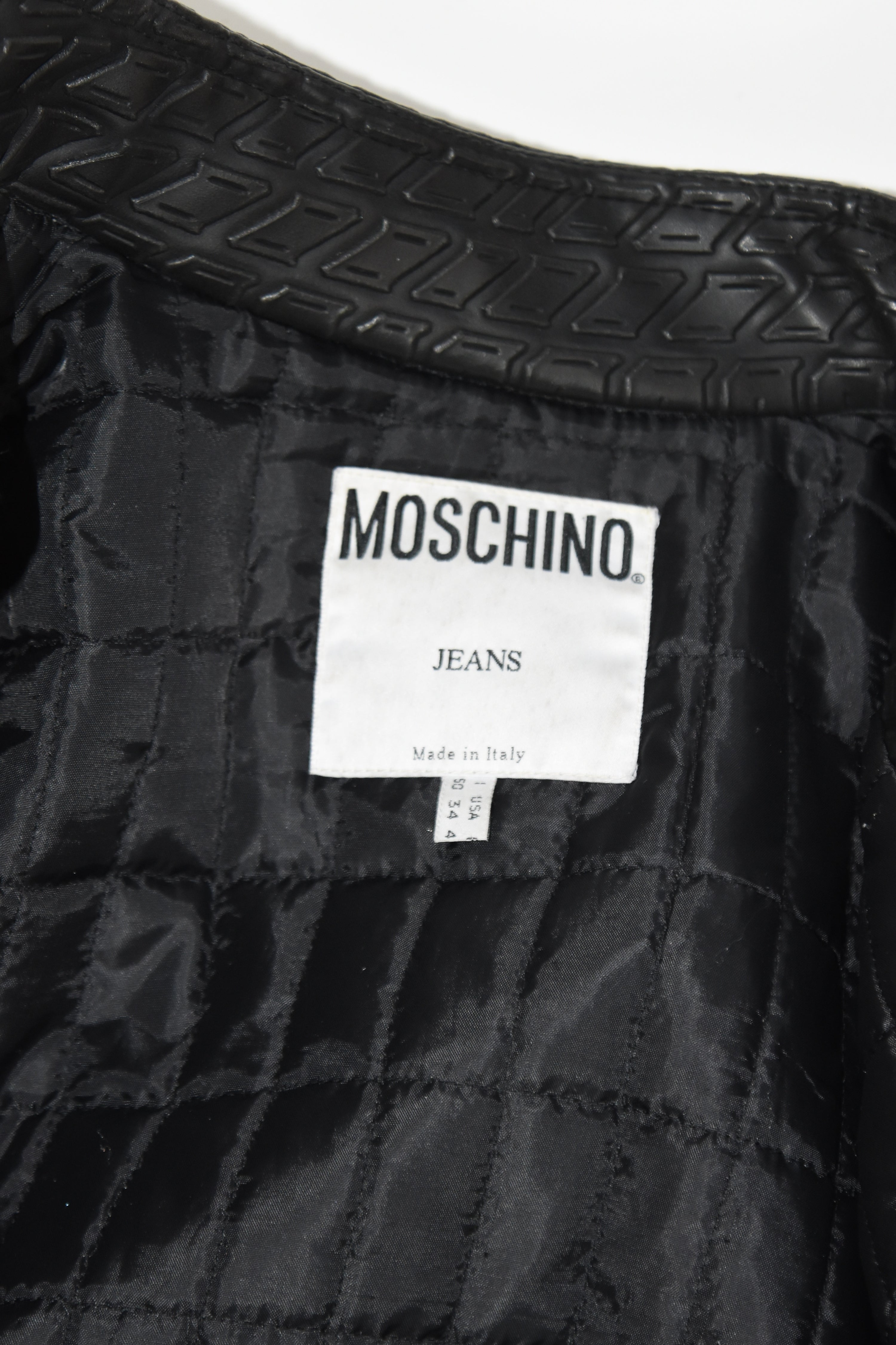 Moschino Vintage Tyre-Tread Quilted Jacket