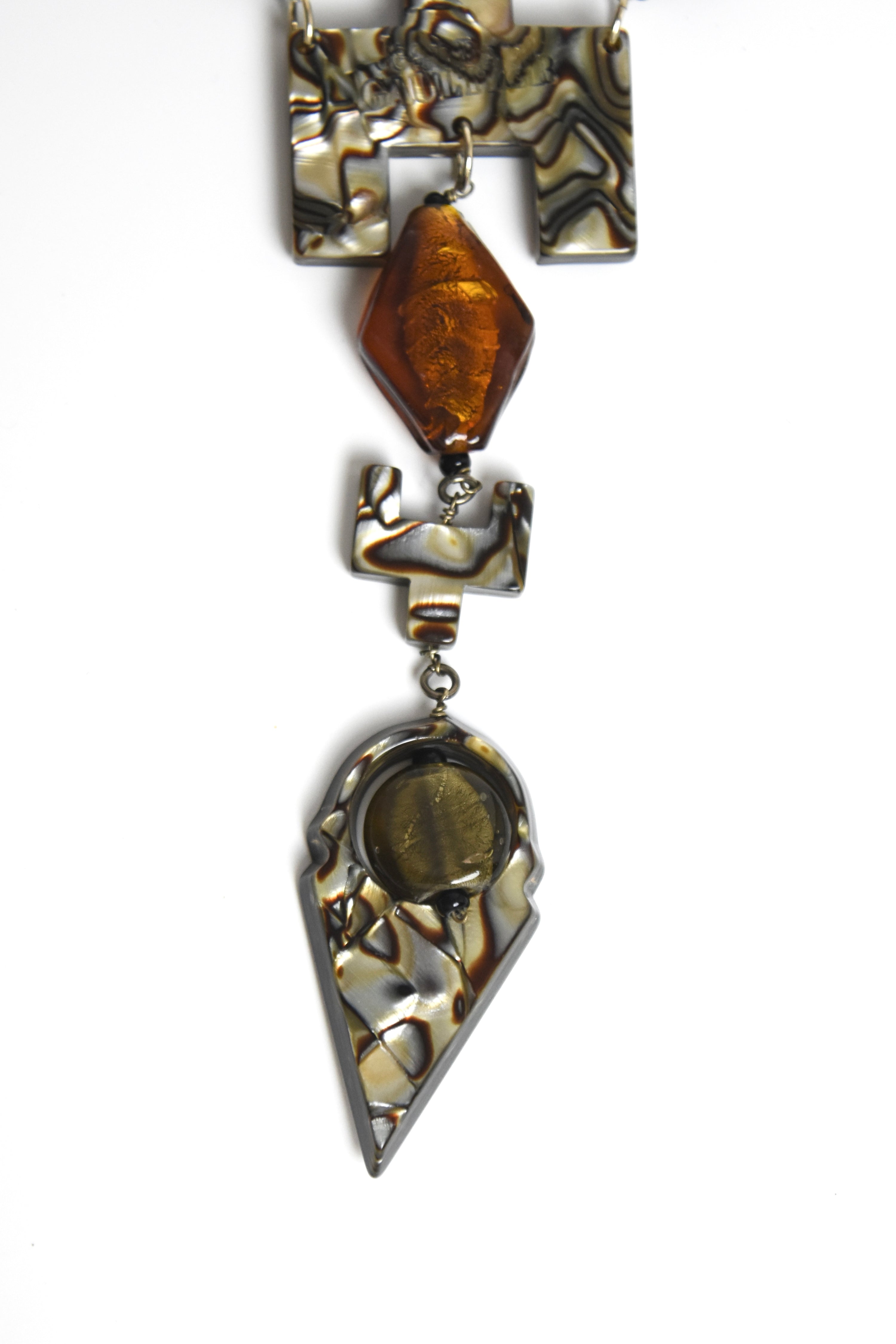 Jean Paul Gaultier Vintage Religious Shell Statement Necklace – Sculptural Cross Pendant Rare Archive Piece