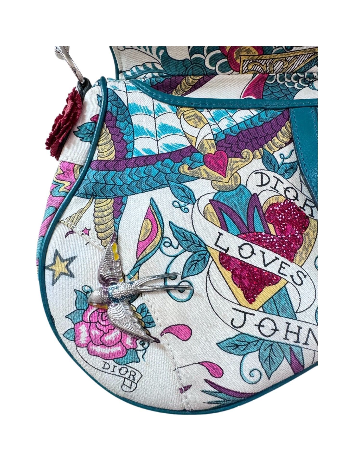 Christian Dior by John Galliano 2004 “Spanish Lady” Print Saddle Bag — Runway Collection