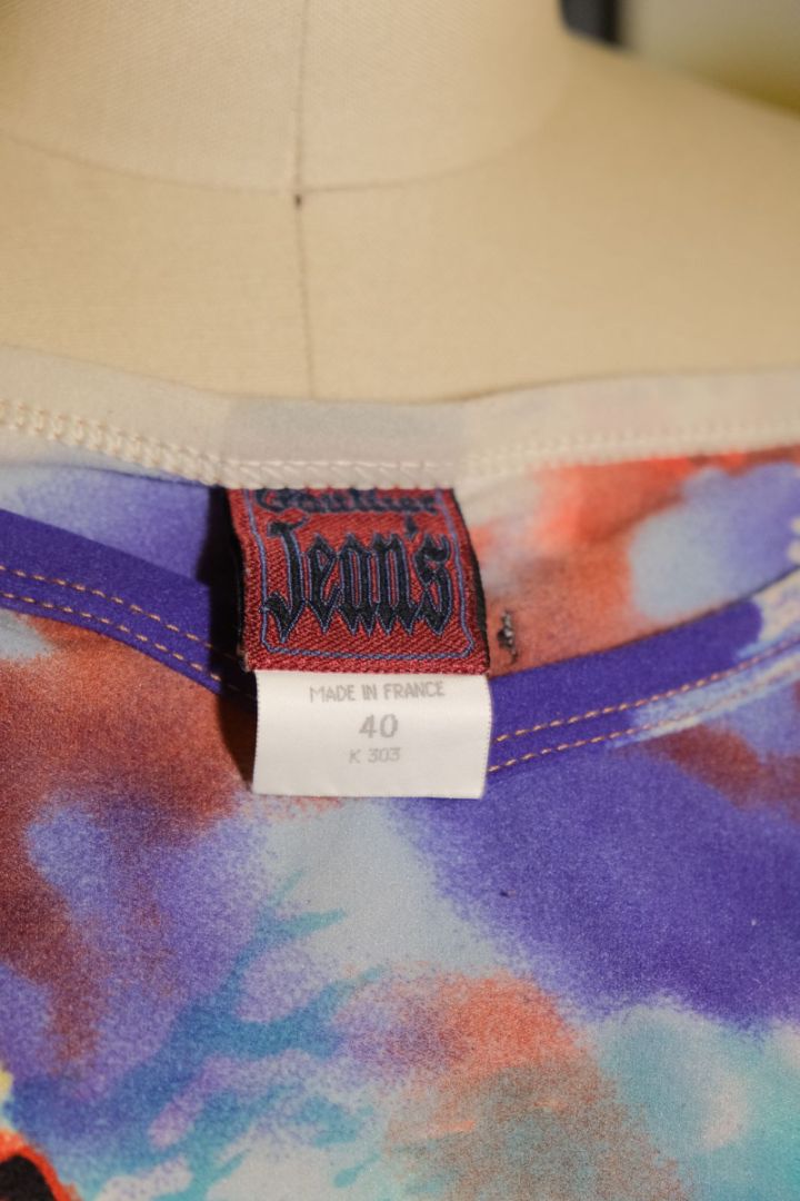 Jean Paul Gaultier Hanzi Graffiti Slip Dress
