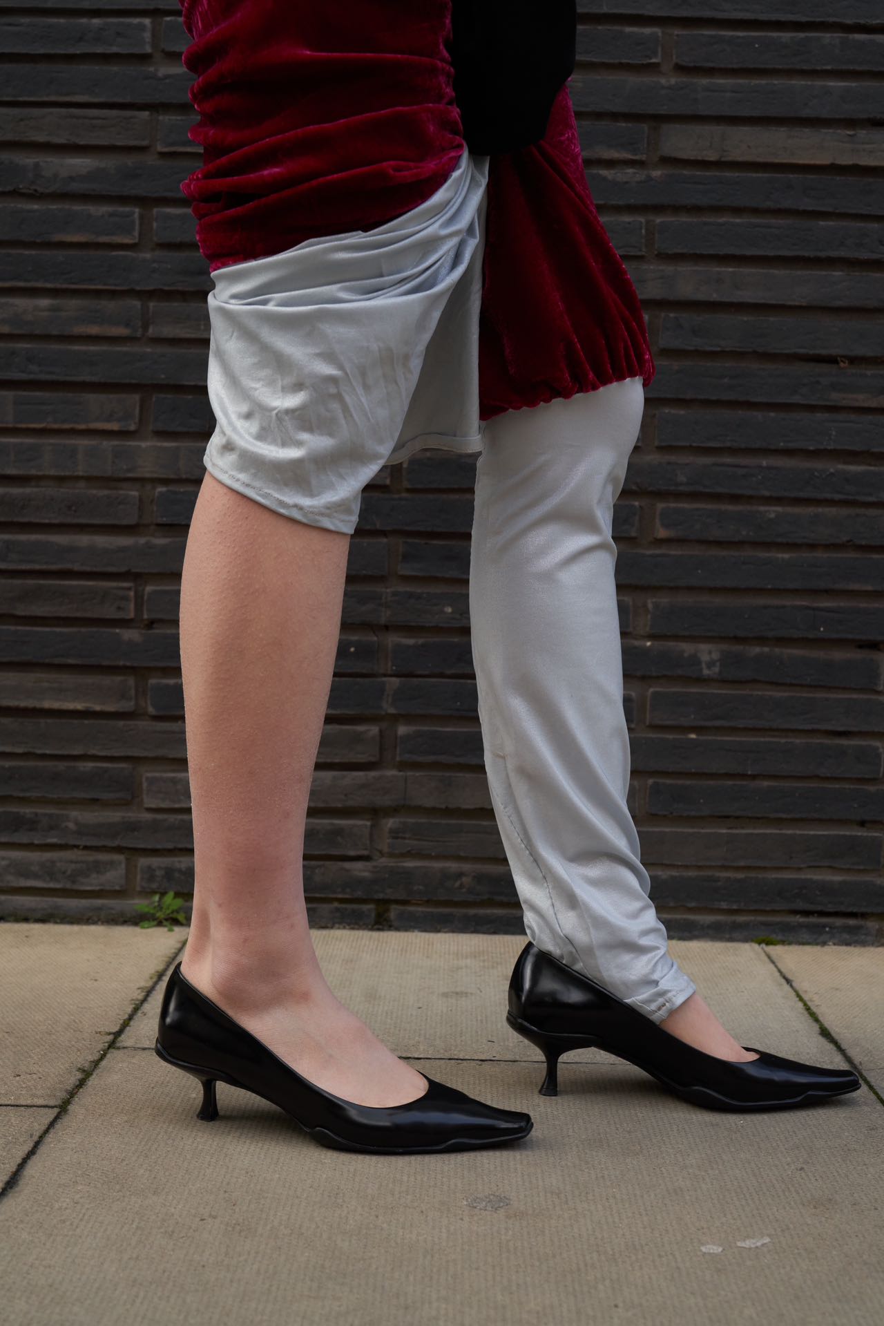 Prada Sport Black Patent Kitten Heels