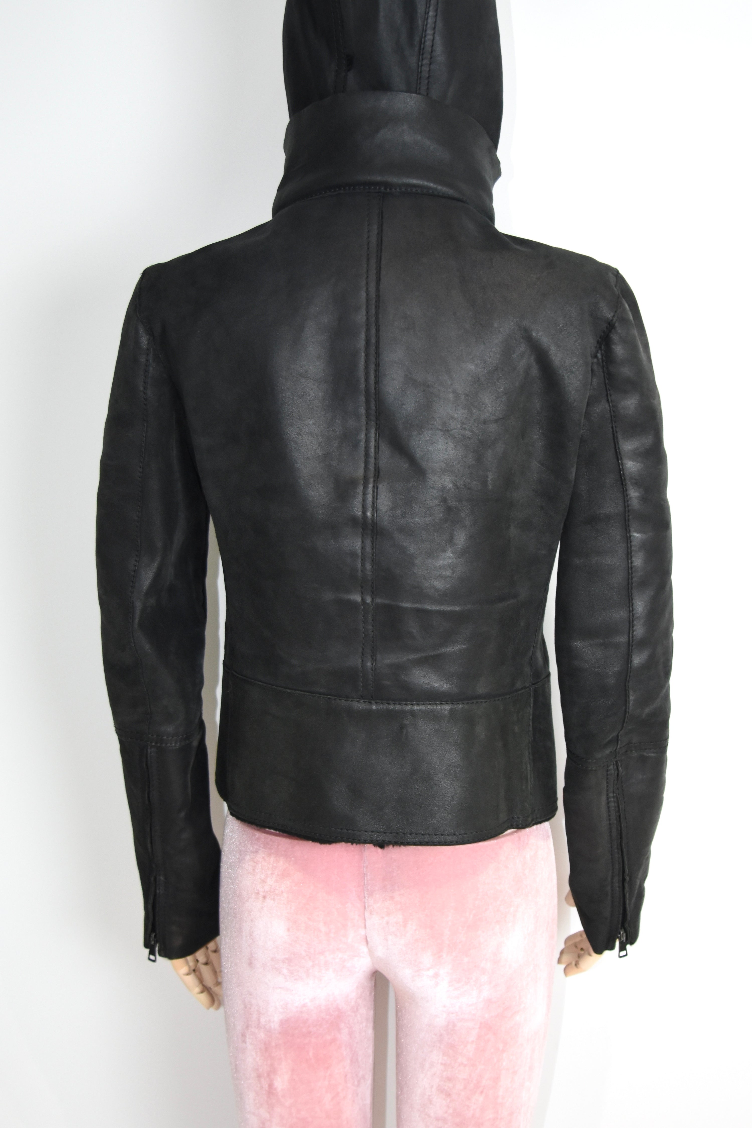 Gucci by Tom Ford Hooded Shearling Leather Jacket
