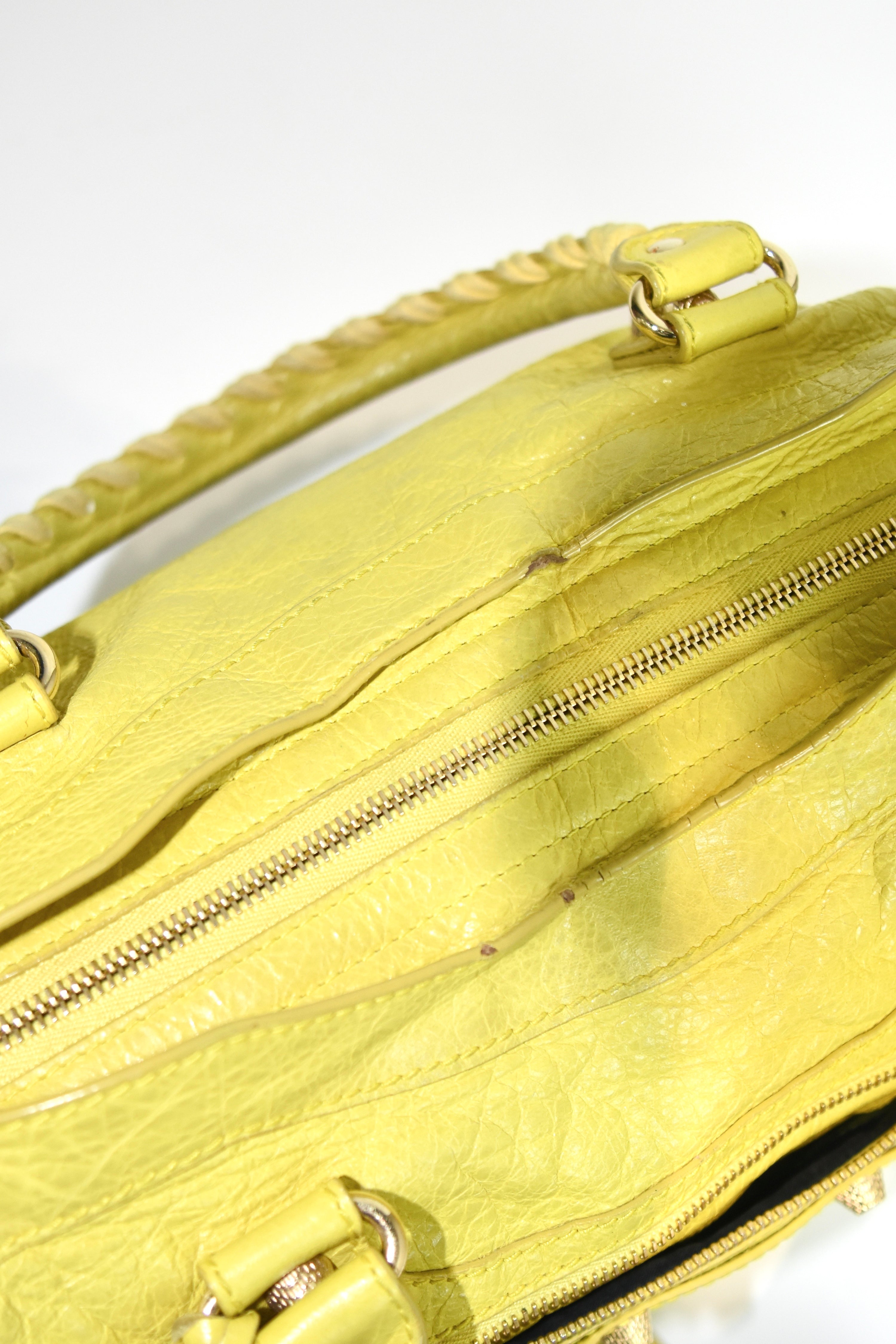 Balenciaga Bright Yellow Medium City Bag
