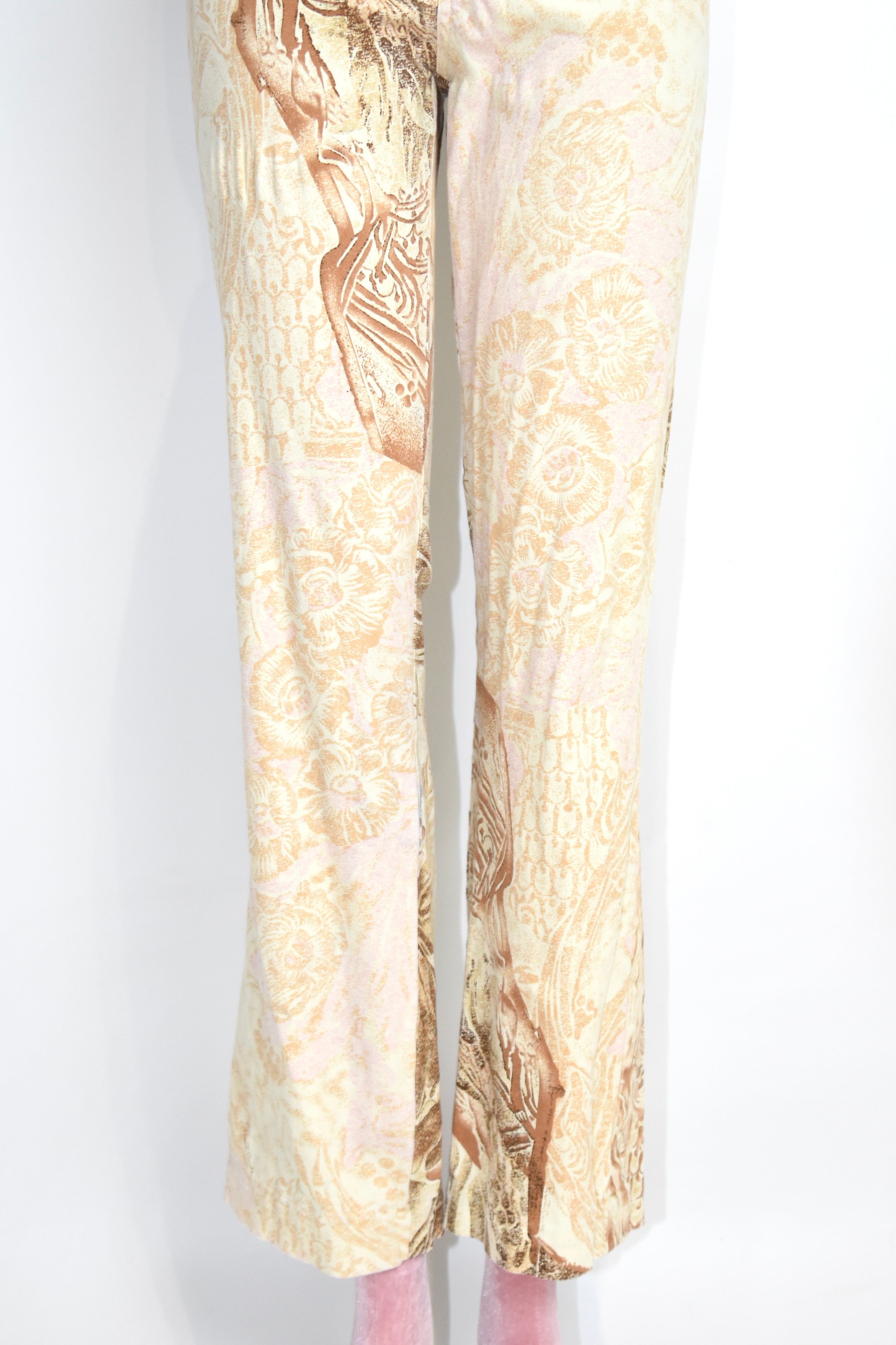 Roberto Cavalli All-Over Baroque Animal Print Pants