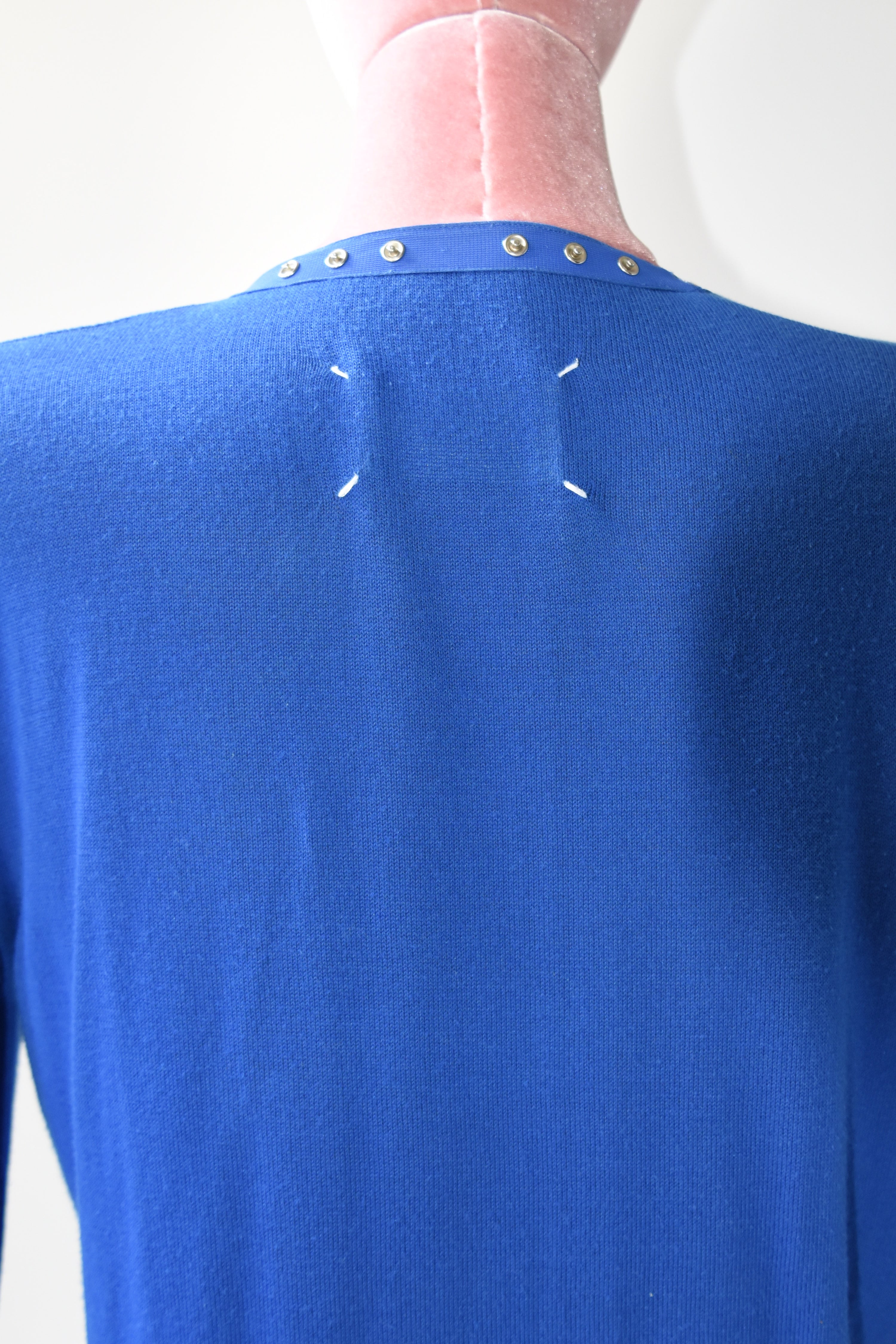 Maison Margiela Multi-Snap Blue Knit Cardigan