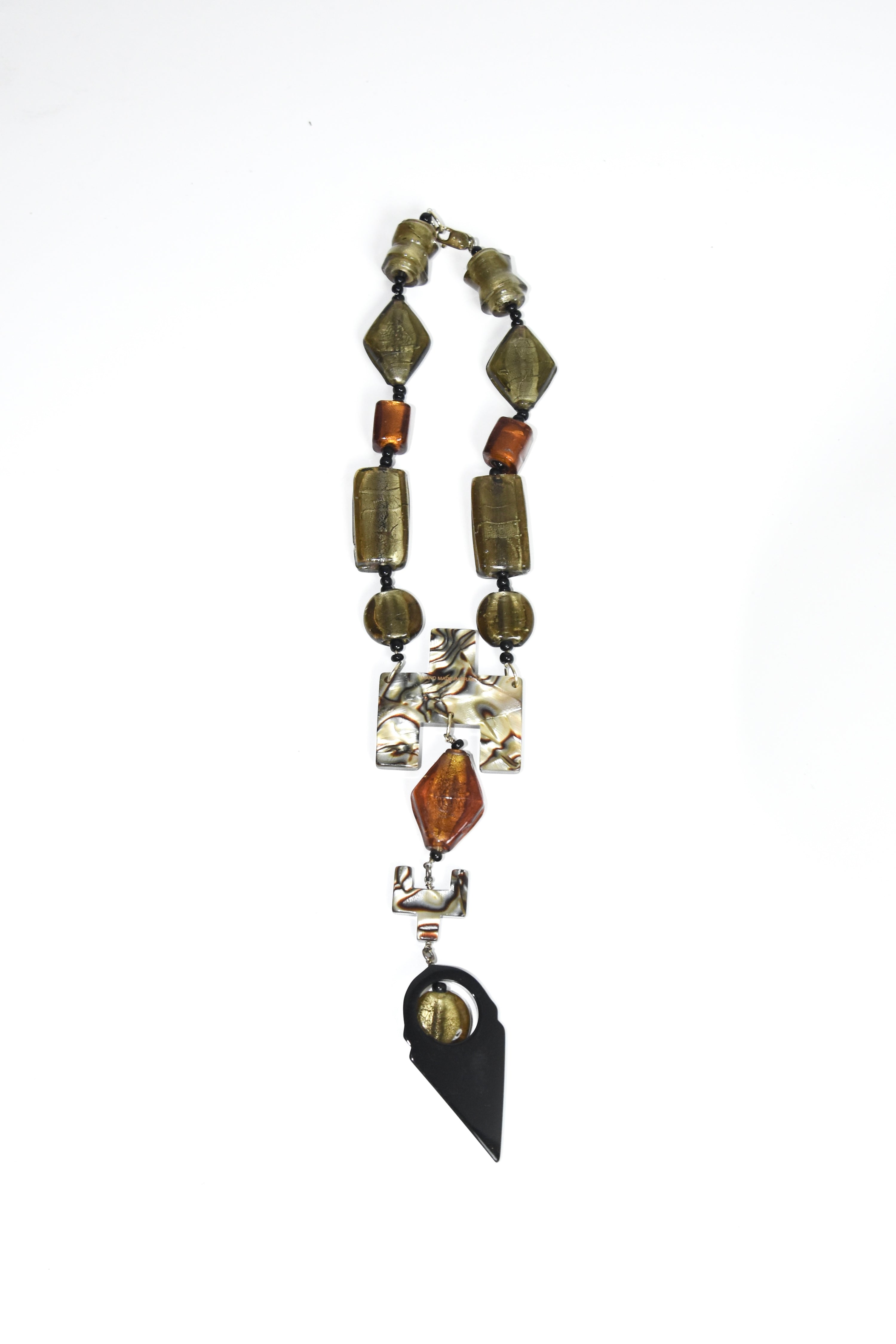 Jean Paul Gaultier Vintage Religious Shell Statement Necklace – Sculptural Cross Pendant Rare Archive Piece