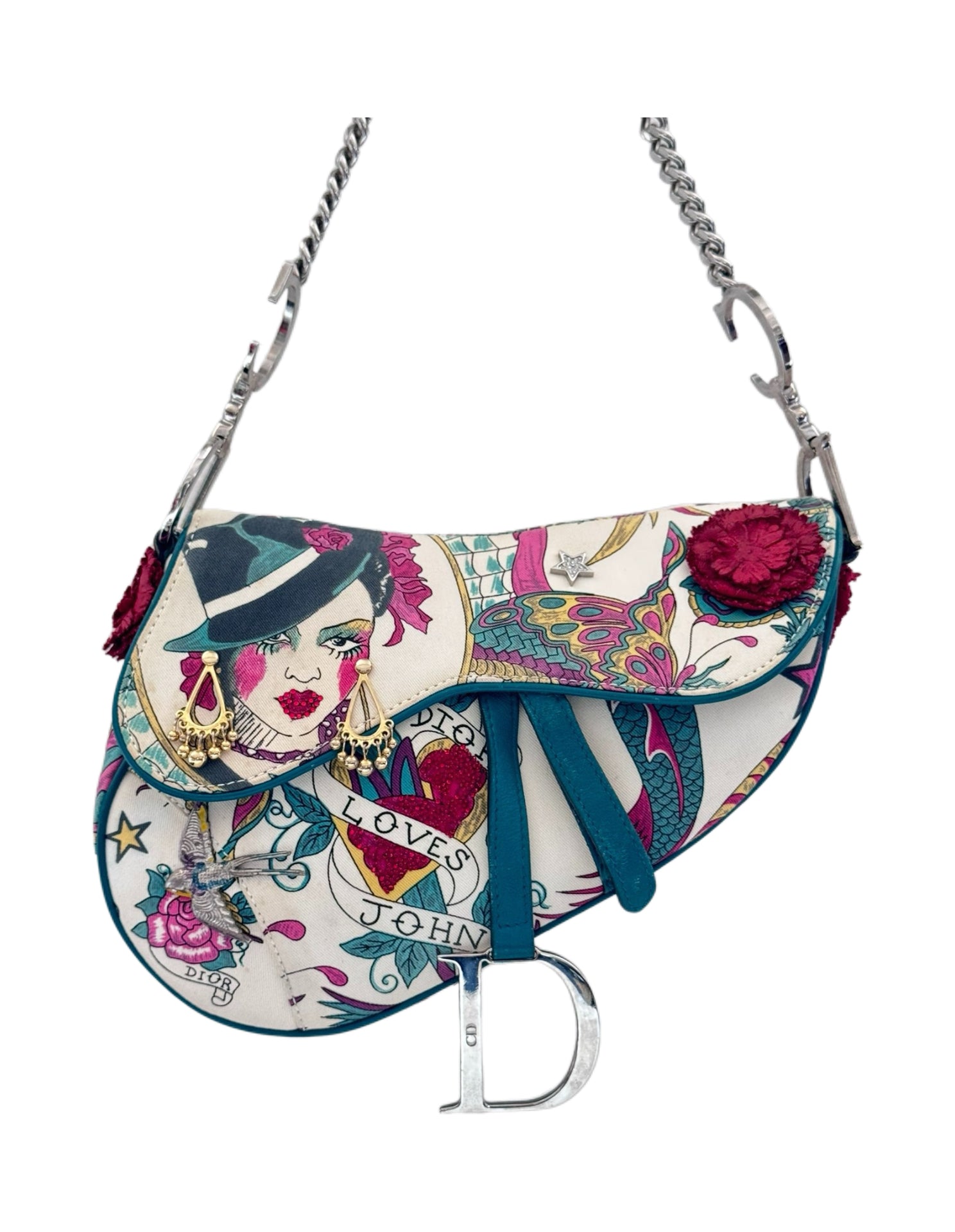 Christian Dior by John Galliano 2004 “Spanish Lady” Print Saddle Bag — Runway Collection