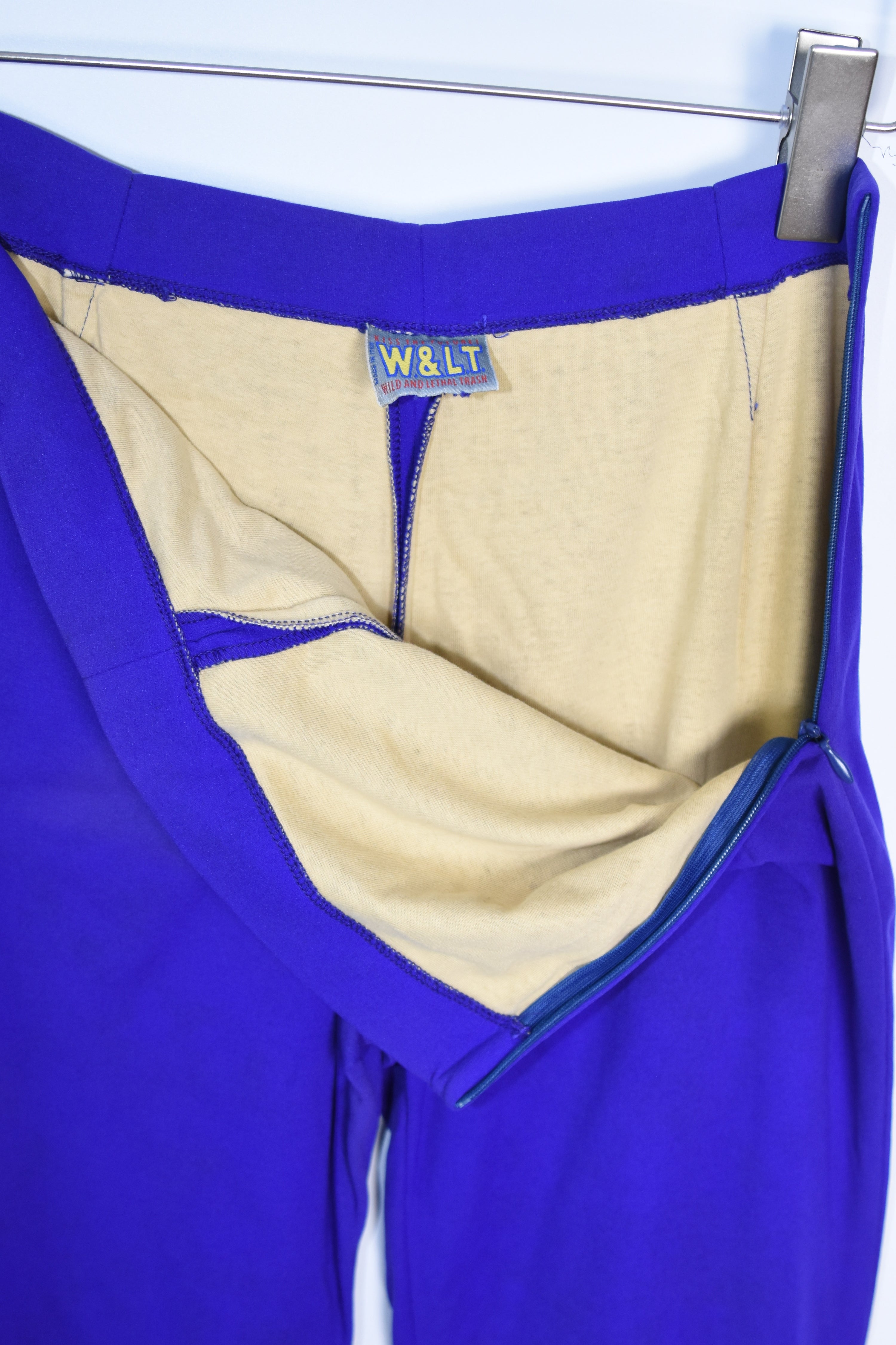 Walter Van Beirendonck “W&LT” Electric Blue Stretch Pants – 1990s Archive Piece