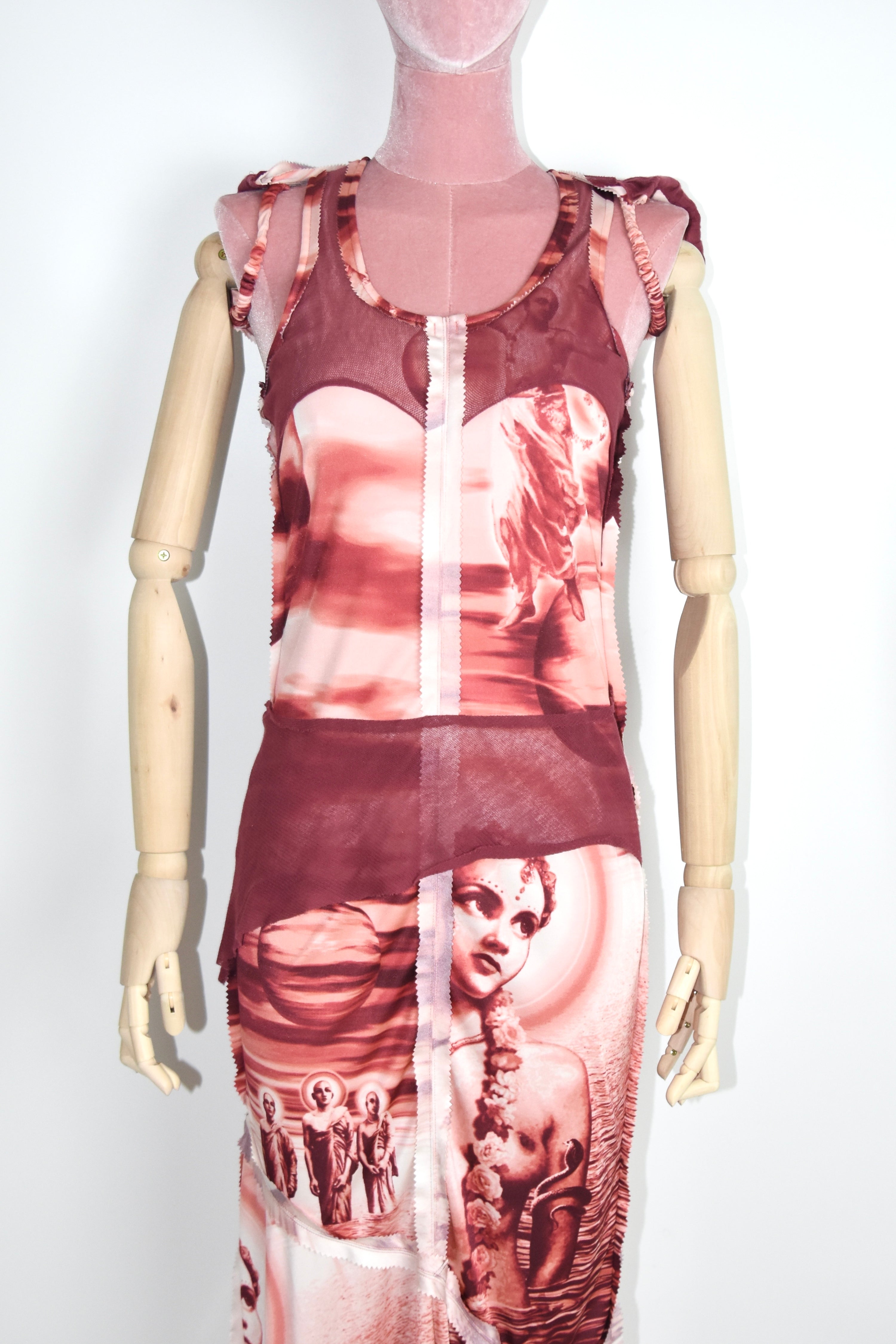 Jean Paul Gaultier Sculpture Universe Mesh Dress Set