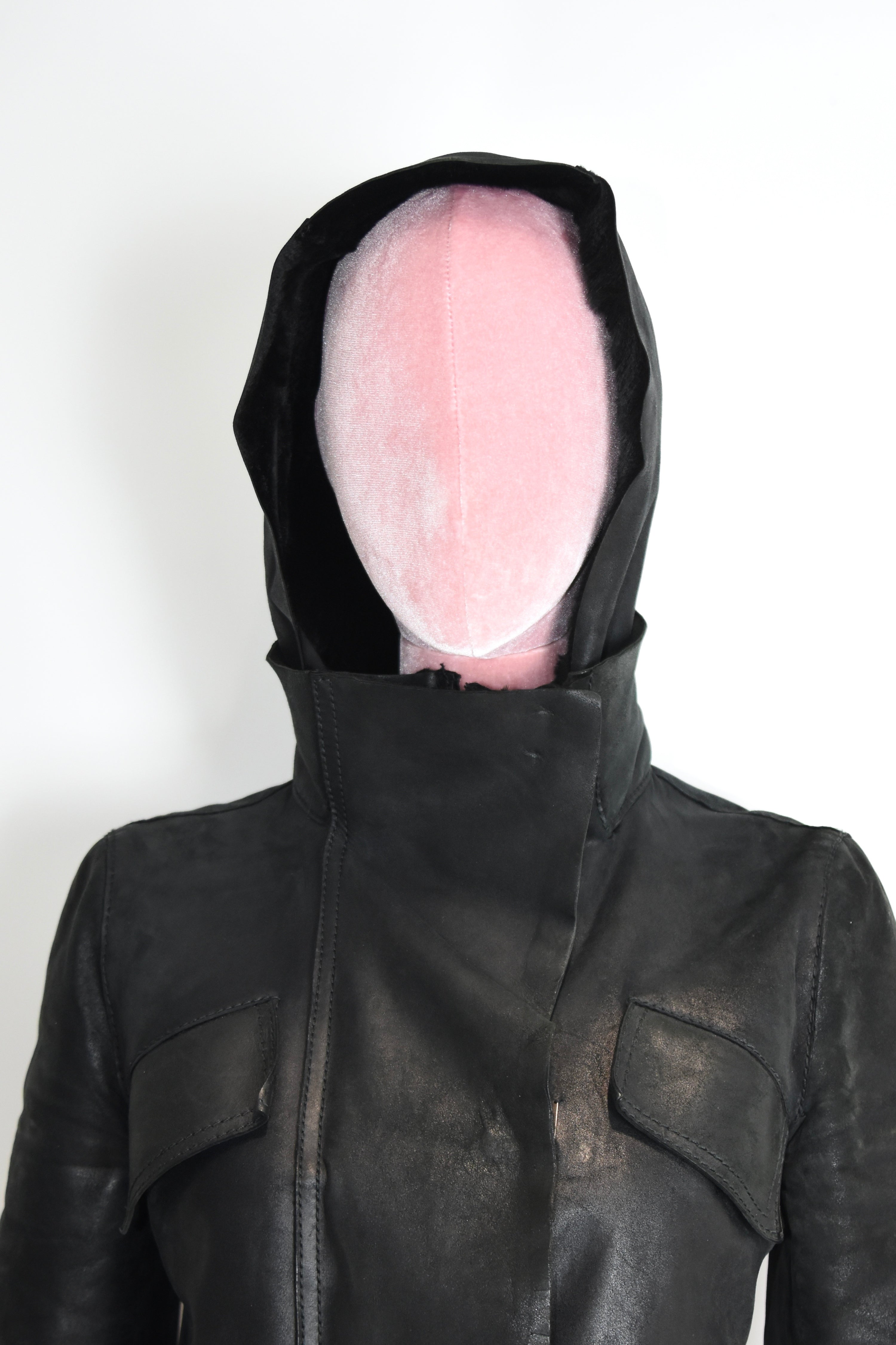 Gucci by Tom Ford Hooded Shearling Leather Jacket