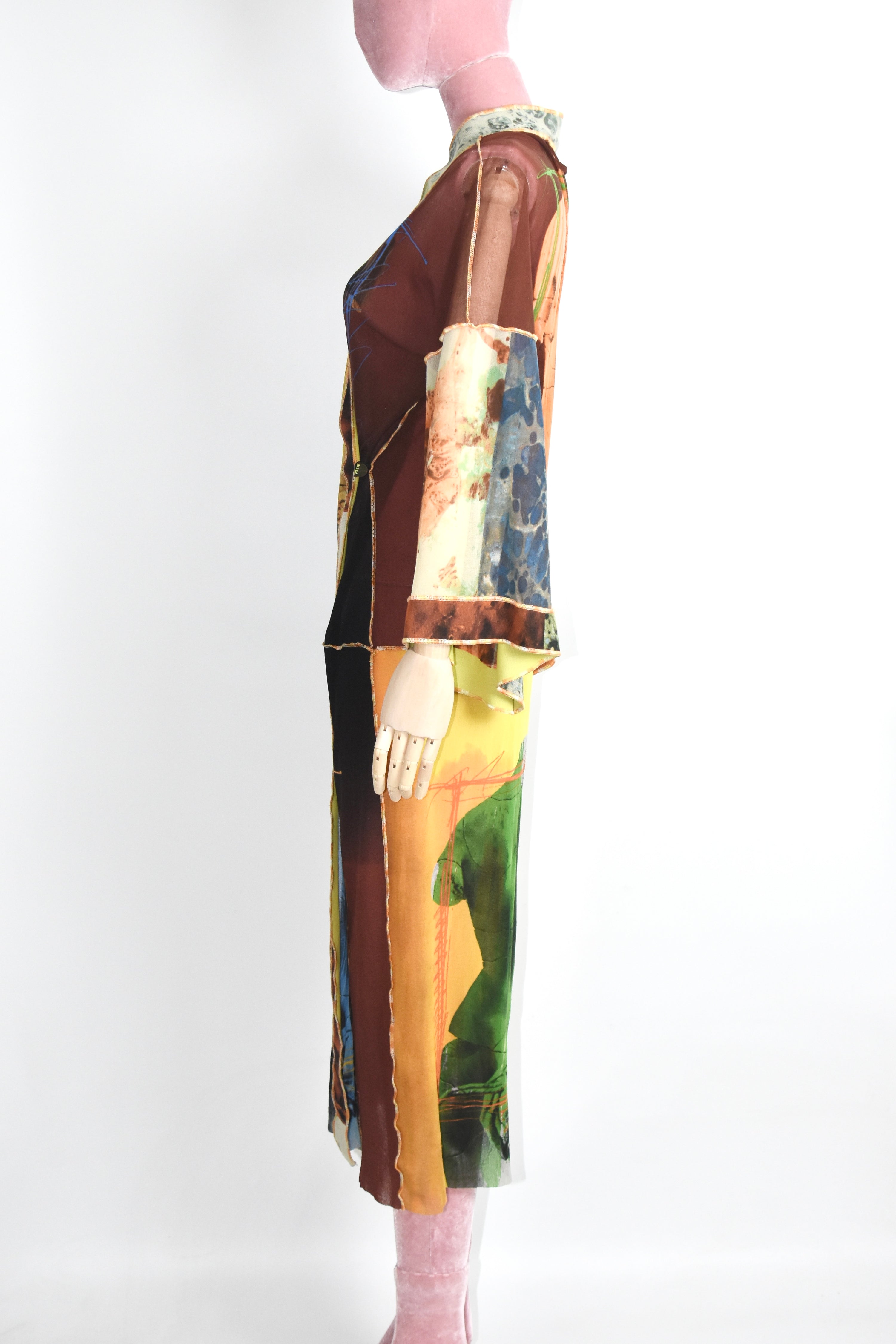 Jean Paul Gaultier F/W 1996 “Venus Sculpture” Sheer Mesh Kimono Robe