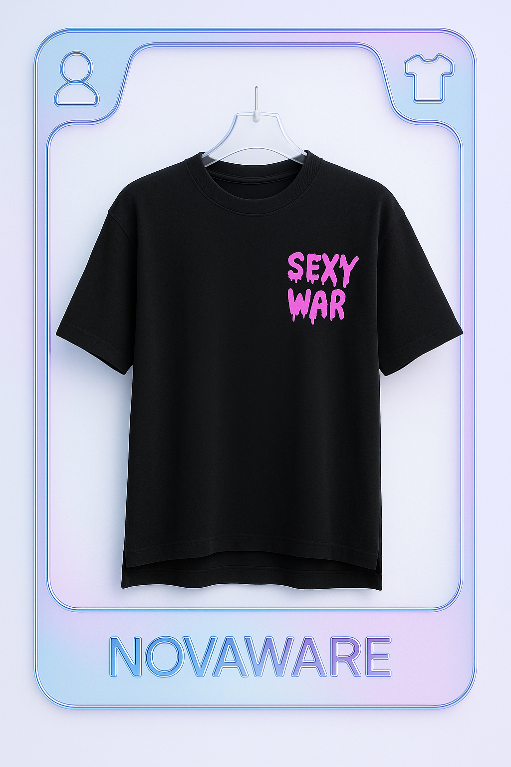 MORE THAN DOPE “SEXY WAR” Oversized Graphic T-Shirt Black Pink Streetwear Top