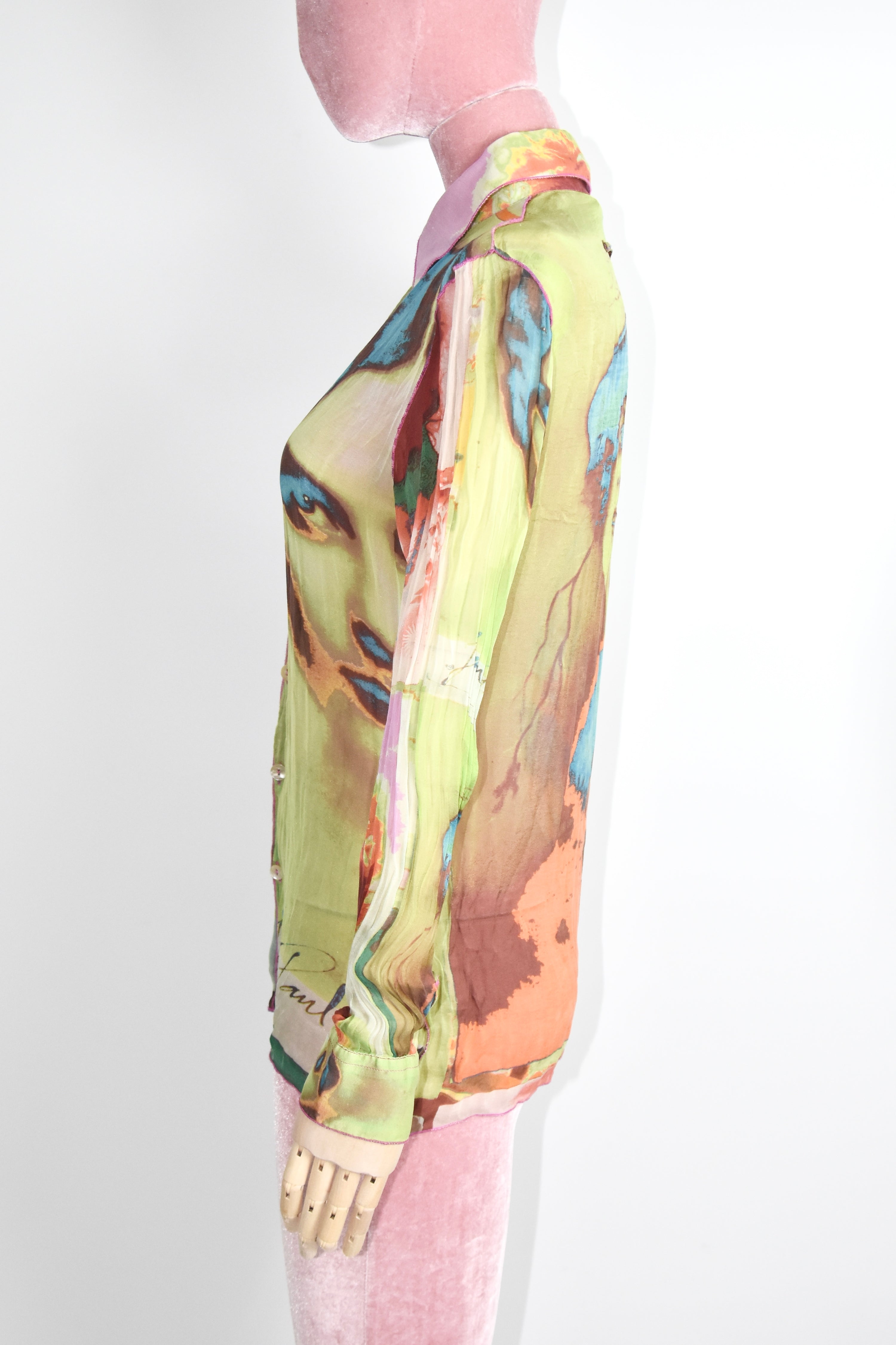 Jean Paul Gaultier Illusion Portrait Mesh Shirt