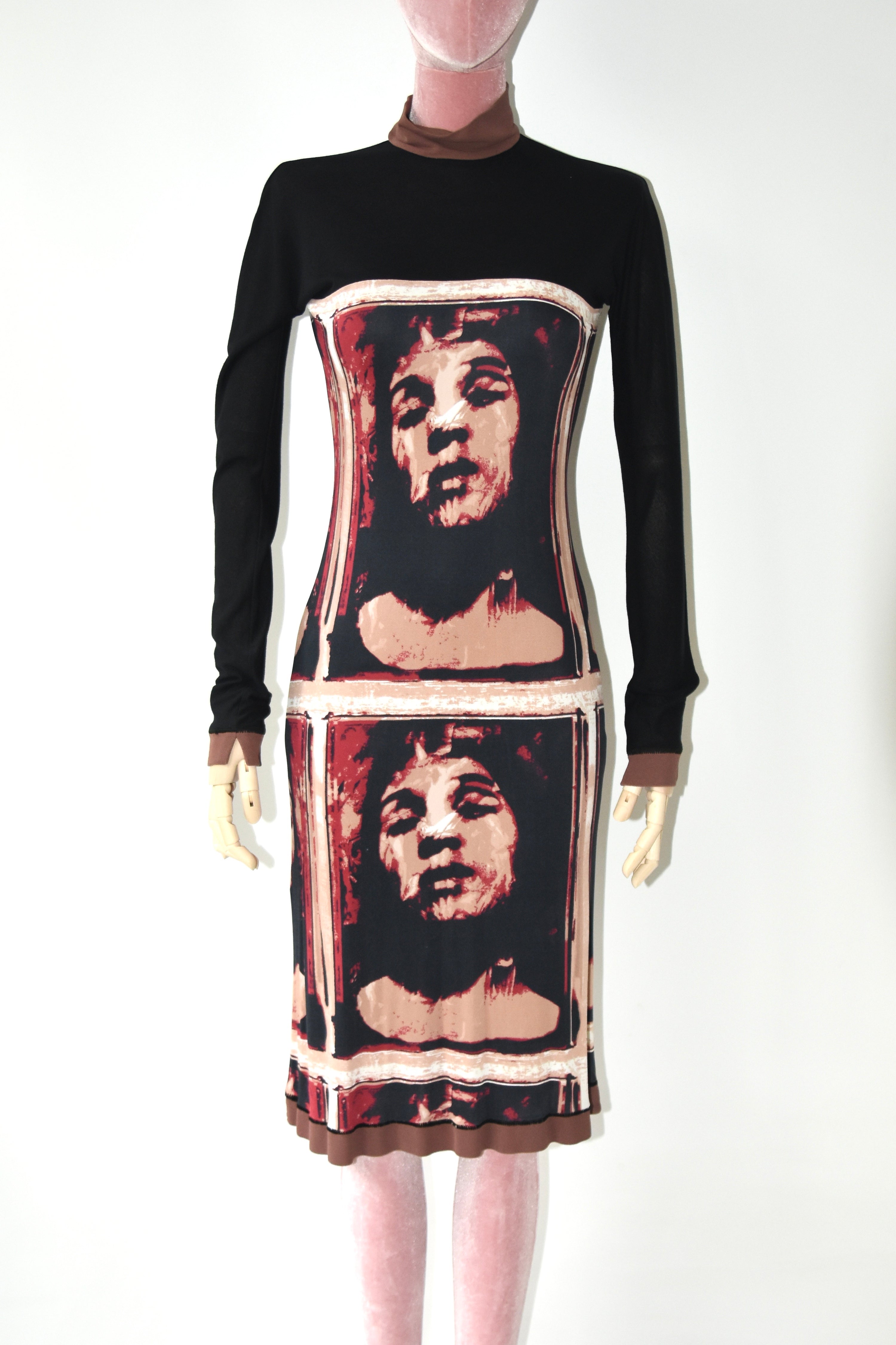 Jean Paul Gaultier FEMME Portrait Mesh Dress