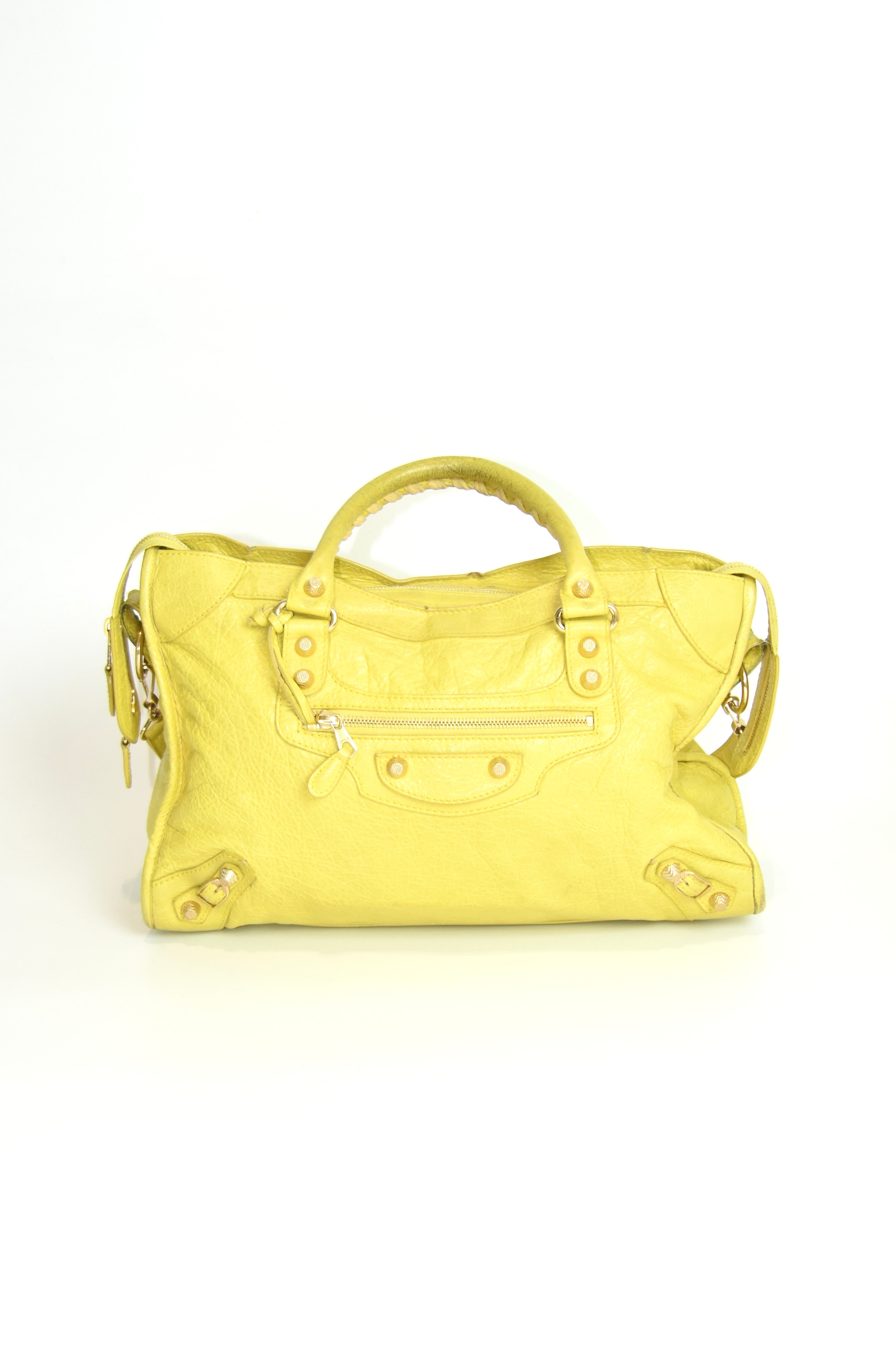 Balenciaga Bright Yellow Medium City Bag