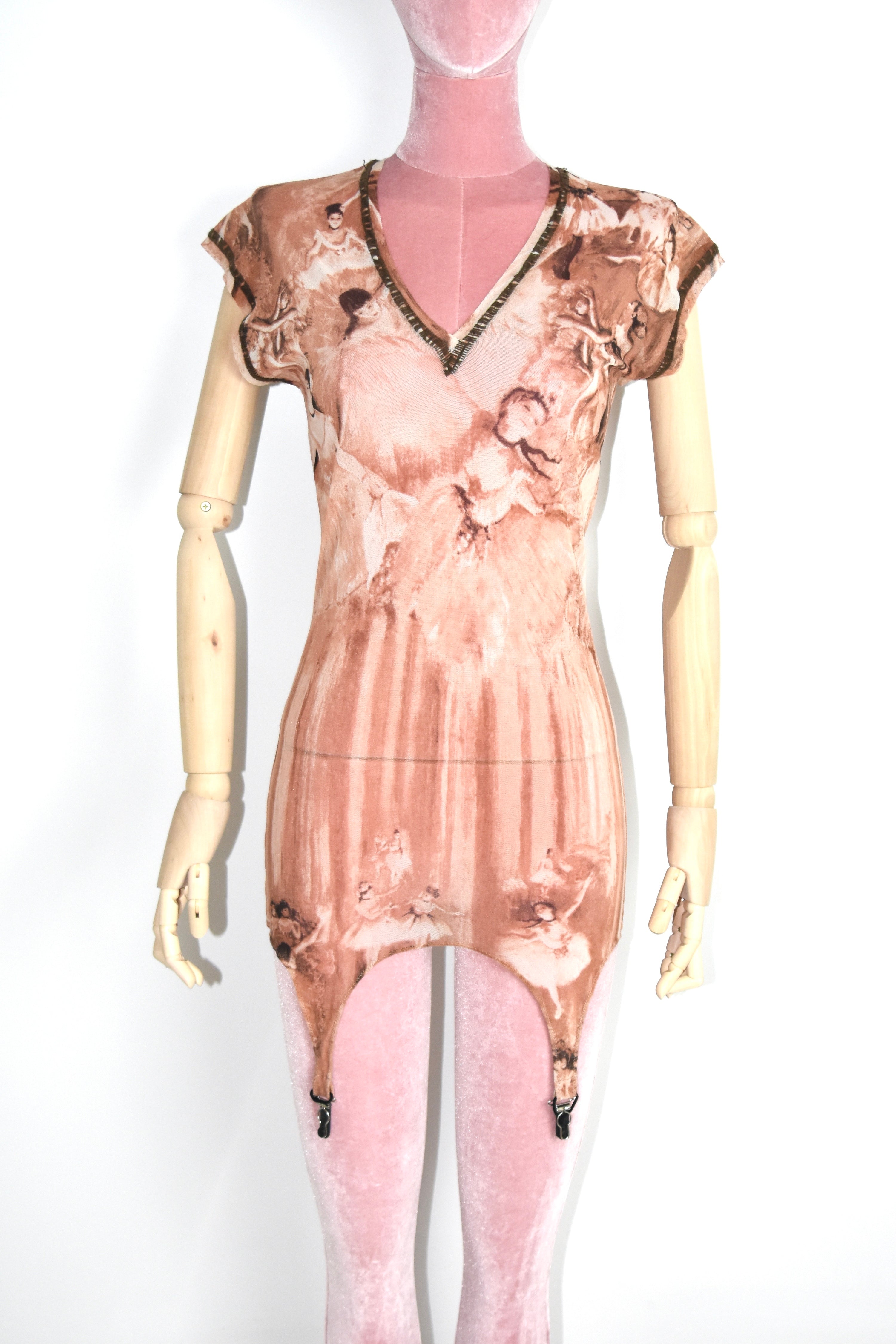 Jean Paul Gaultier S/S 2004 Degas Ballerina Mesh Suspender Top