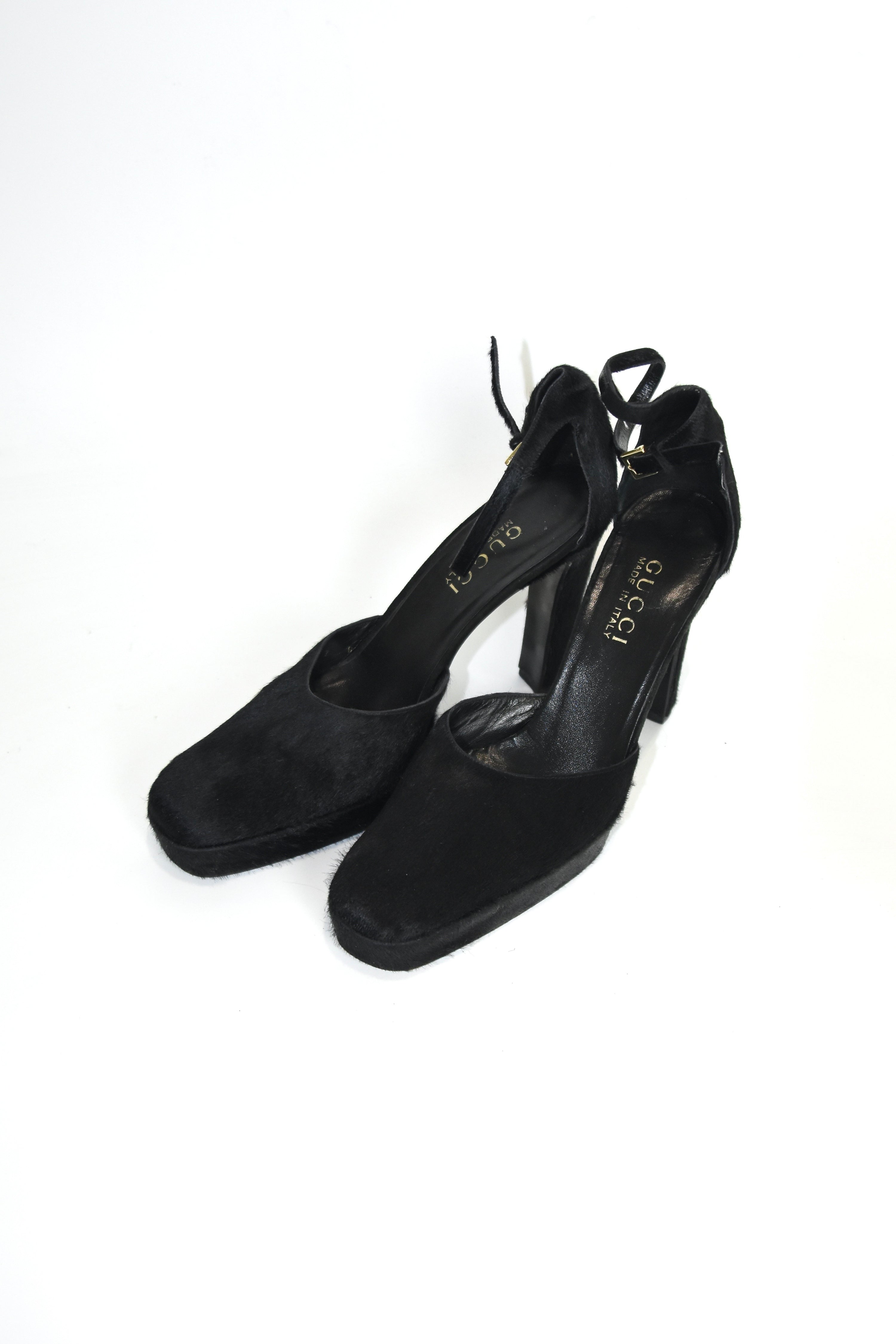 Gucci by Tom Ford 1996 Pony Hair Horsebit Heels