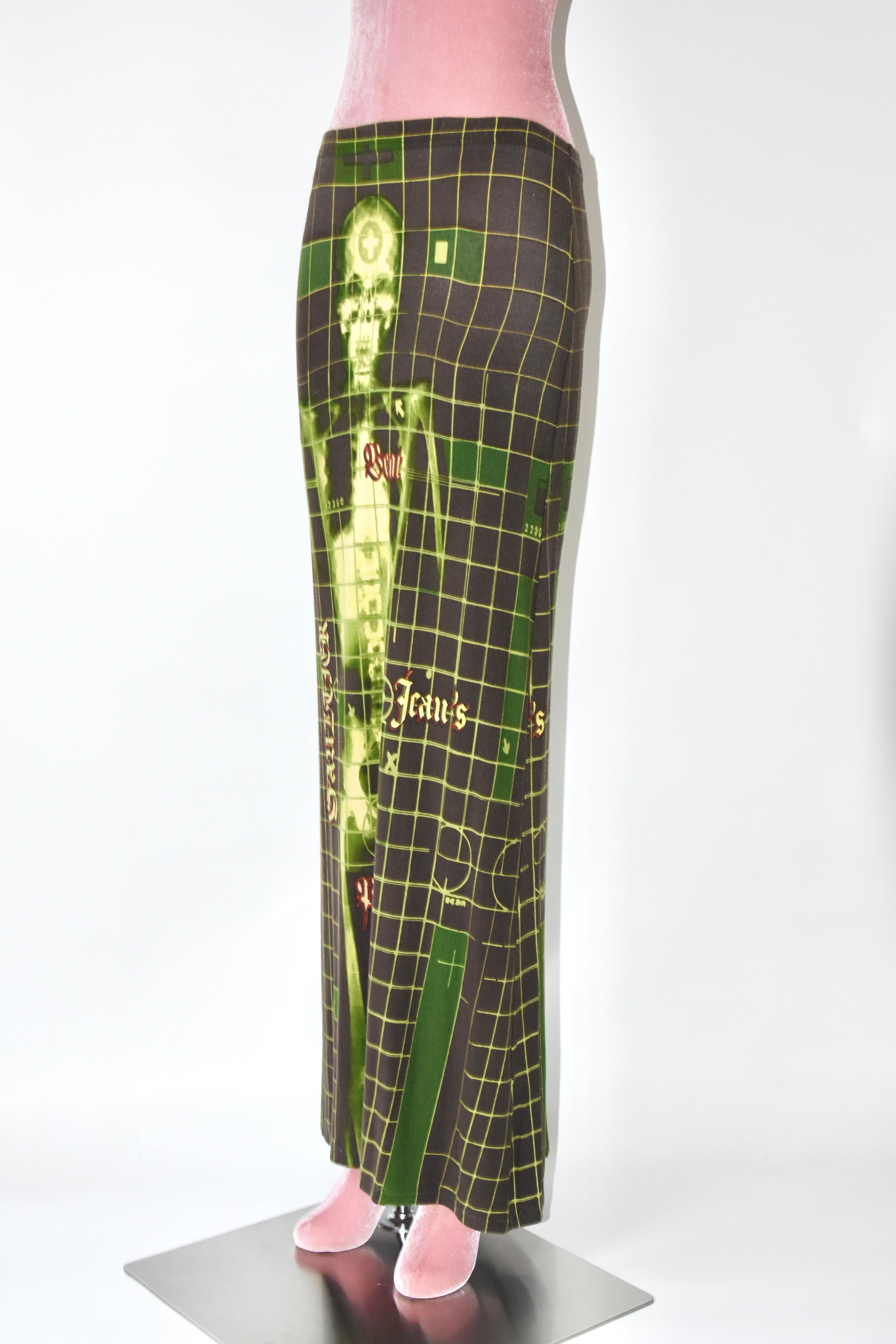 Jean Paul Gaultier S/S 1996 “Cyberbaba” X-ray Skeleton Mesh Skirt