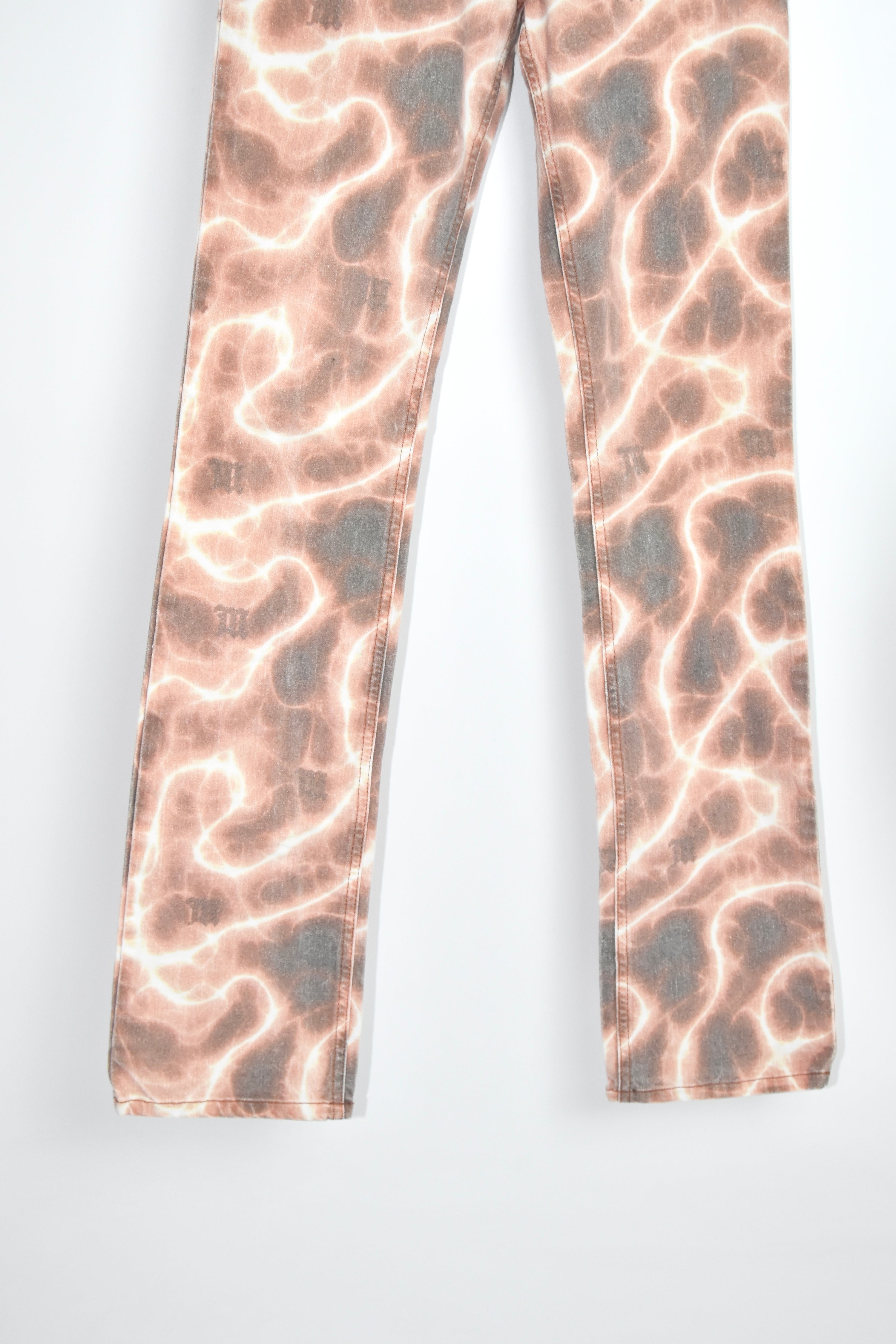 MISBHV Pool Ripple Digital Print Denim – Archive Orange/Beige Straight Fit, Size 26 (Almost New)