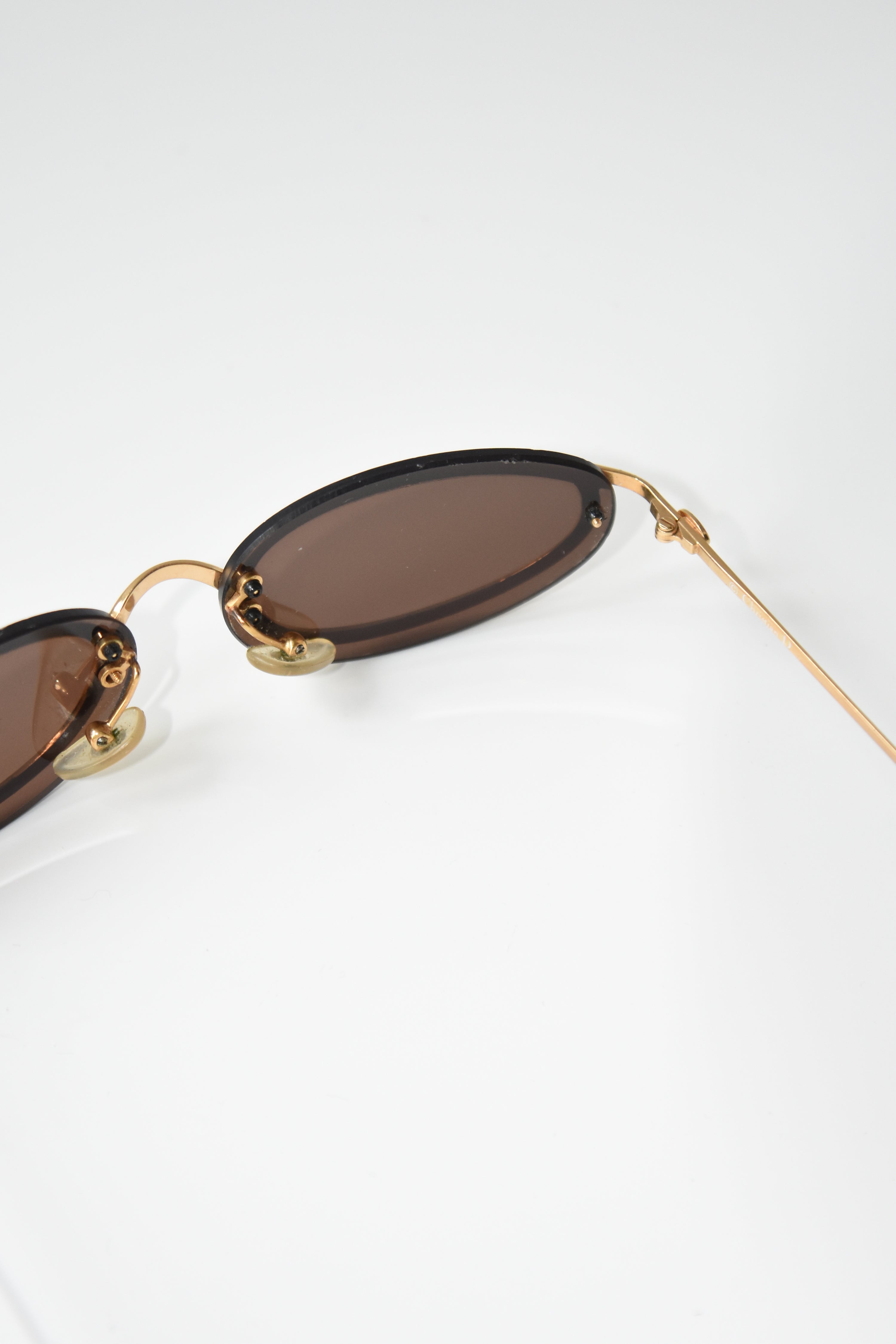 Christian Dior Oval Gold-Frame Sunglasses