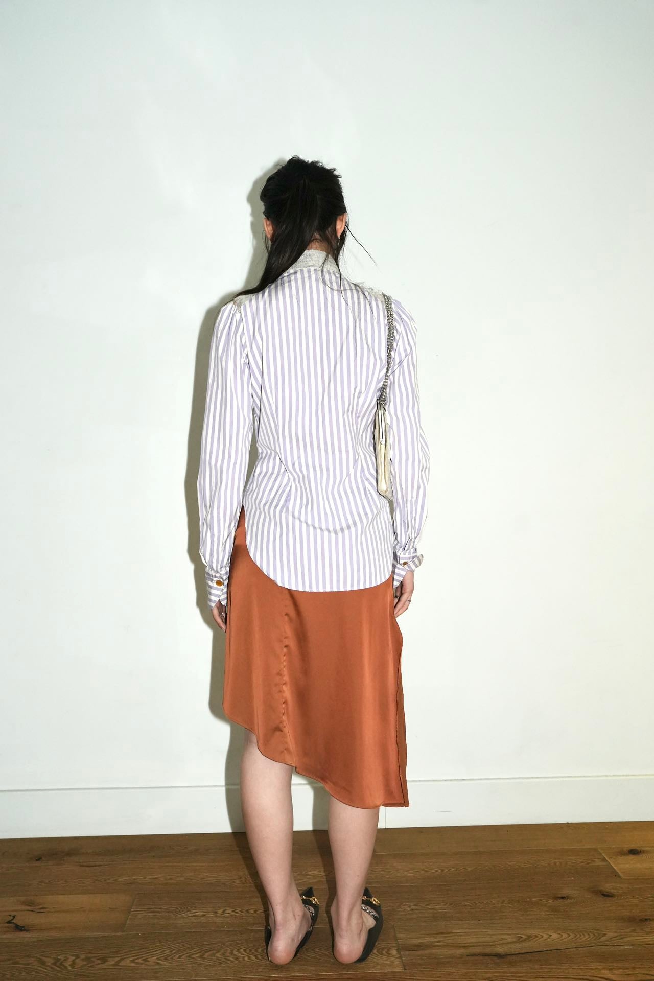 Vivienne Westwood Vintage Metallic Bib Striped Shirt