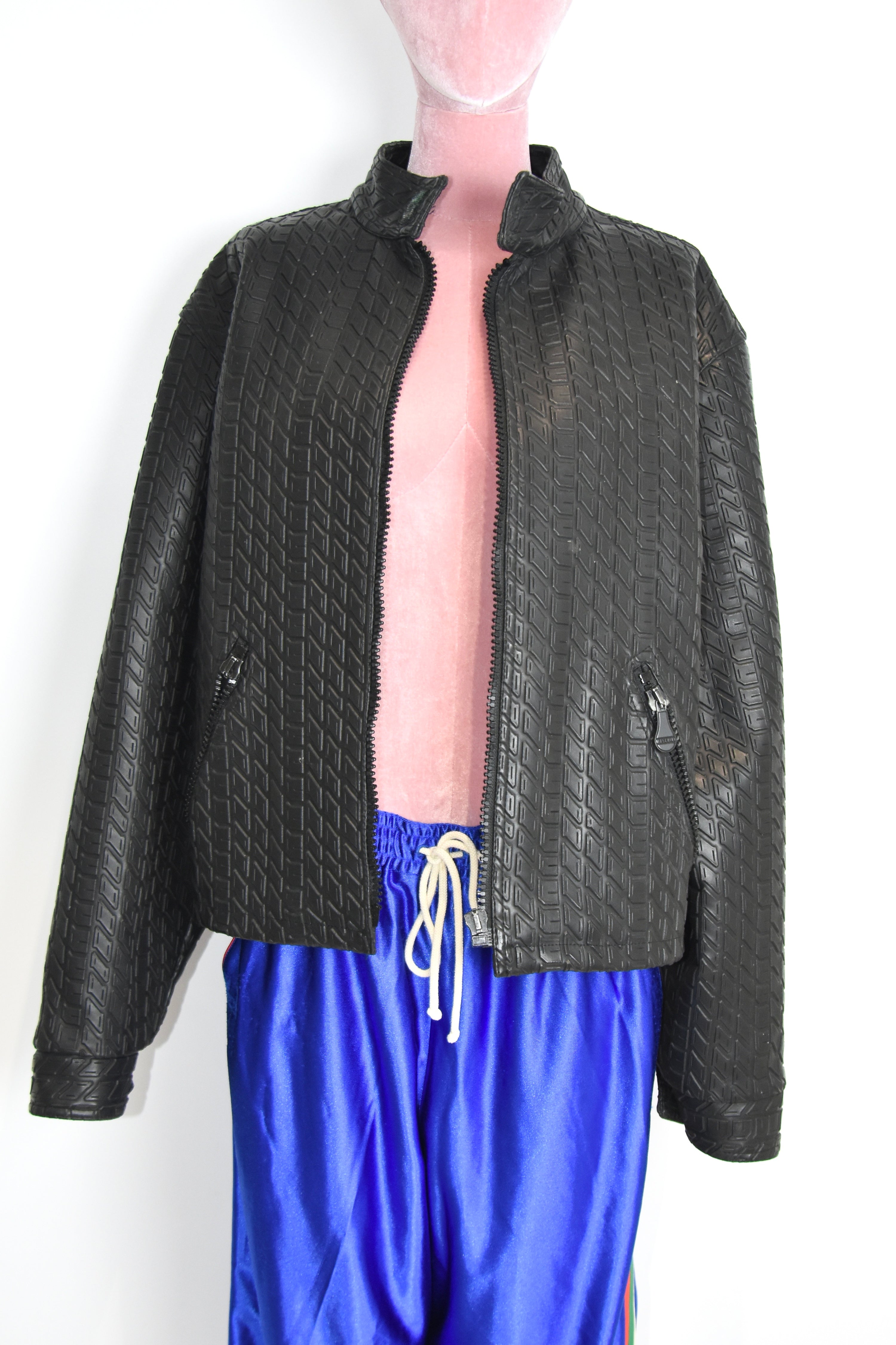 Moschino Vintage Tyre-Tread Quilted Jacket