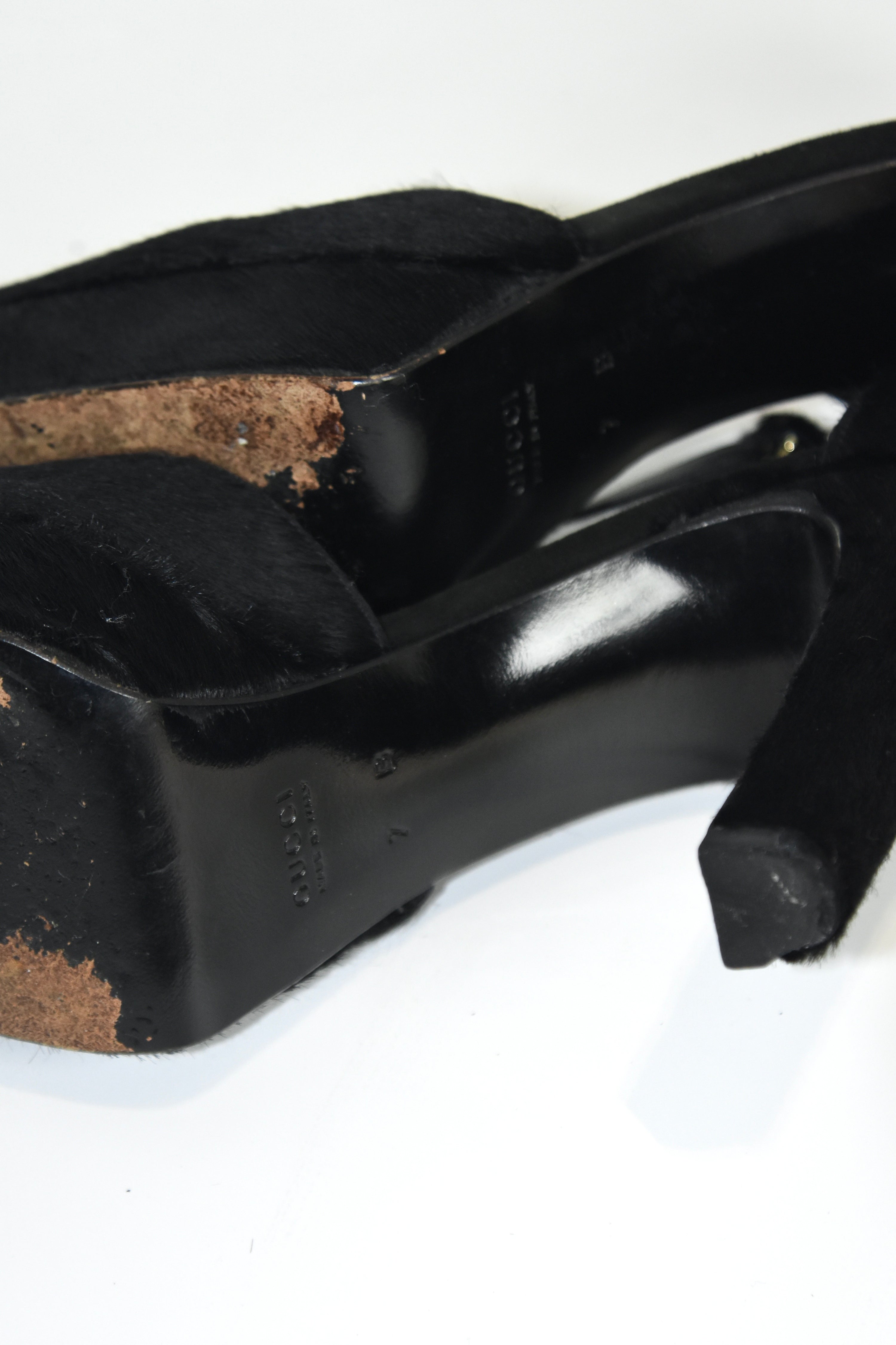 Gucci by Tom Ford 1996 Pony Hair Horsebit Heels